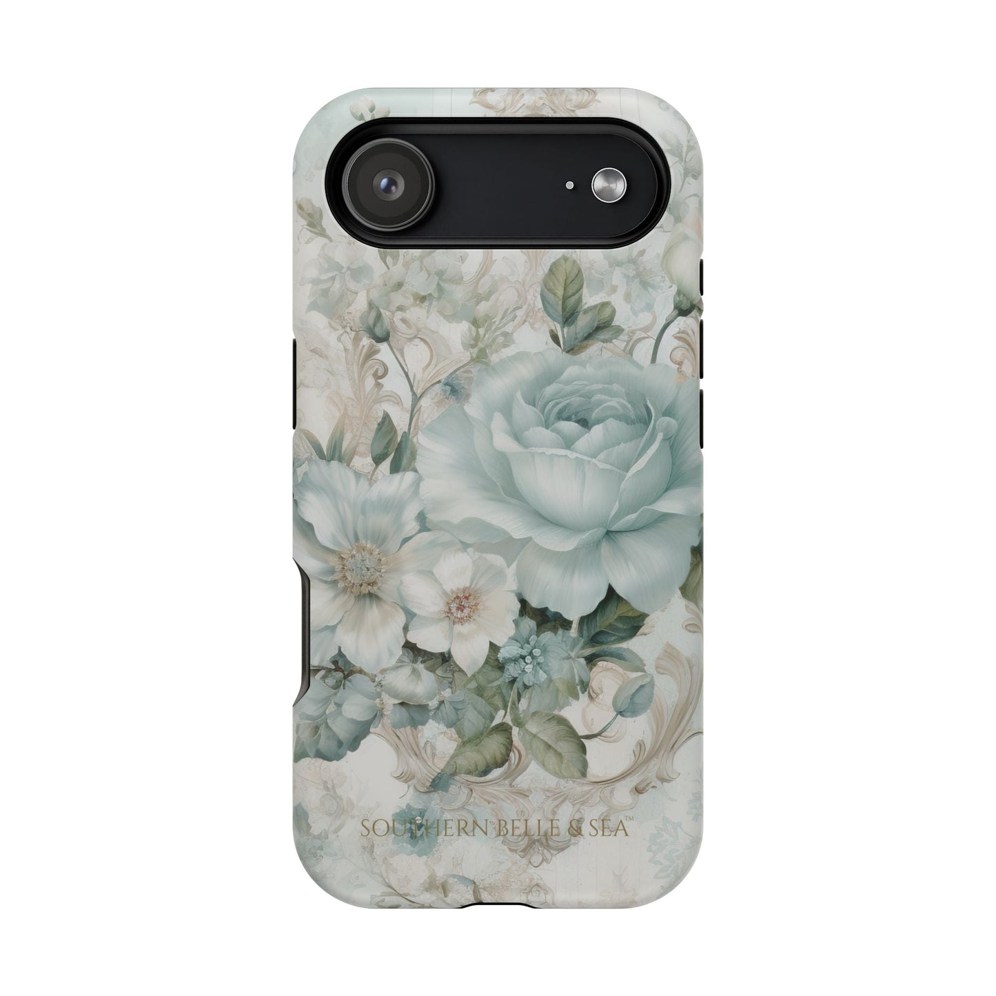 Floral Elegance iPhone Case — MagSafe Compatible Protective Phone Cover | Southern Belle & Sea™ - Southern Belle & Sea