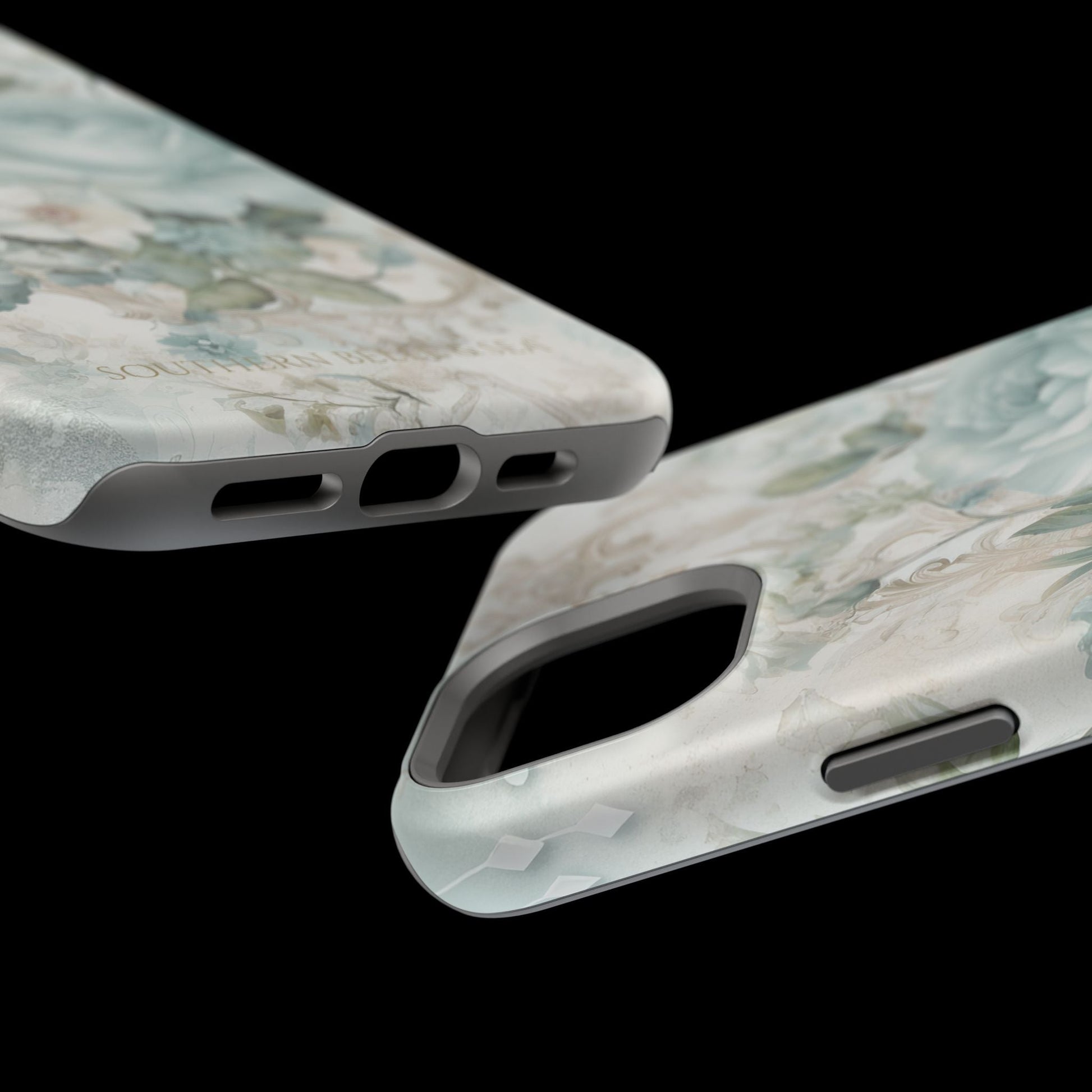 Floral Elegance iPhone Case — MagSafe Compatible Protective Phone Cover | Southern Belle & Sea™ - Southern Belle & Sea