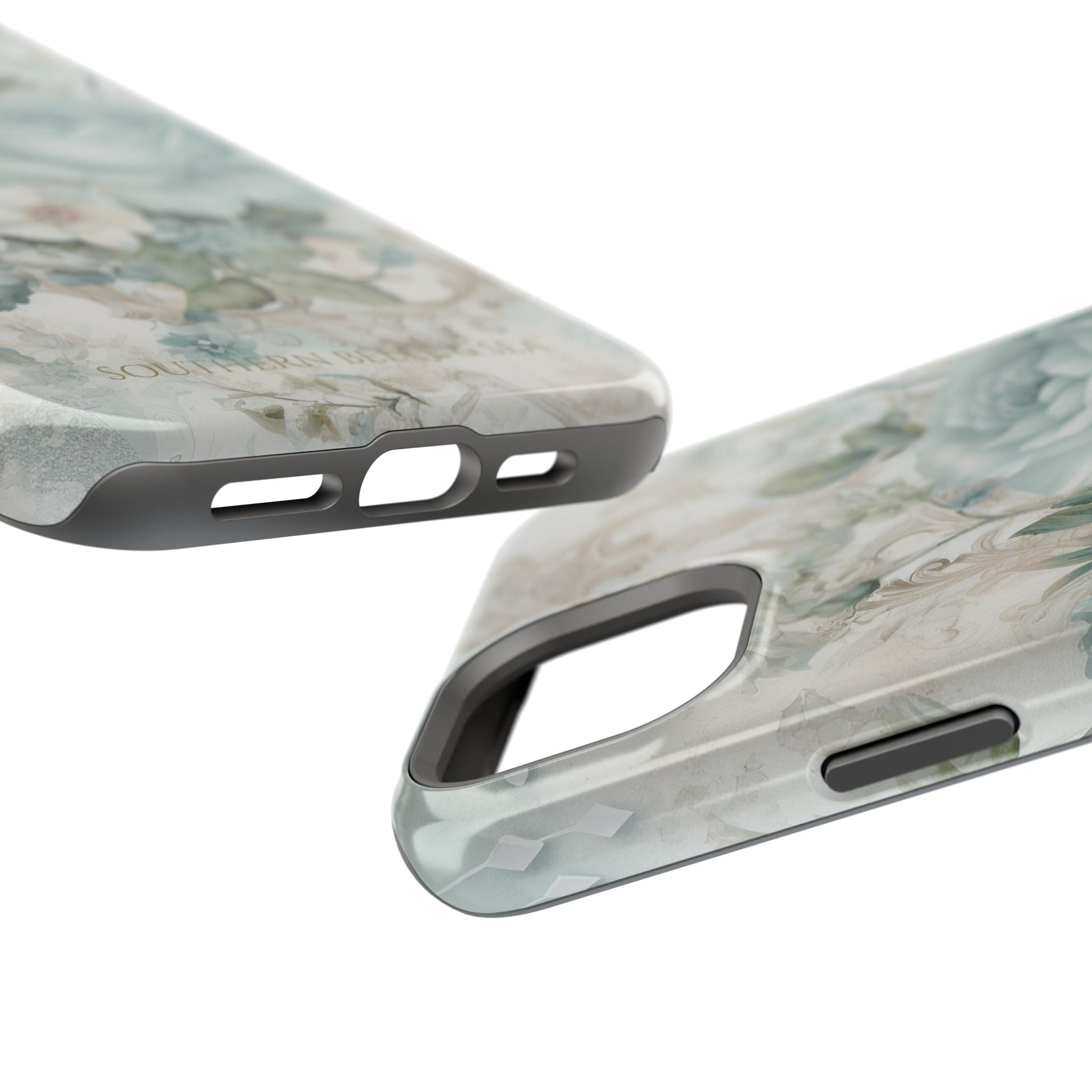 Floral Elegance iPhone Case — MagSafe Compatible Protective Phone Cover | Southern Belle & Sea™ - Southern Belle & Sea