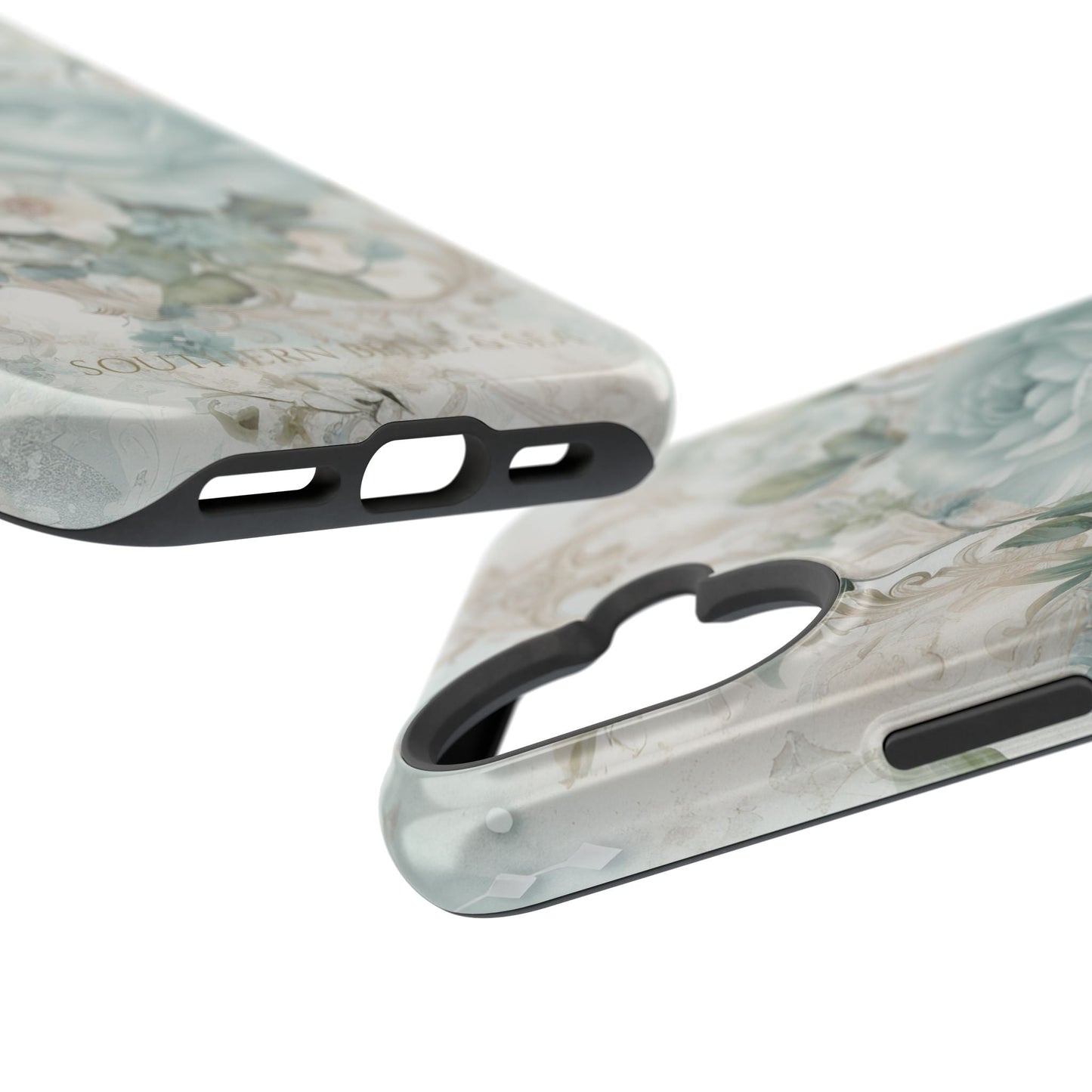 Floral Elegance iPhone Case — MagSafe Compatible Protective Phone Cover | Southern Belle & Sea™ - Southern Belle & Sea