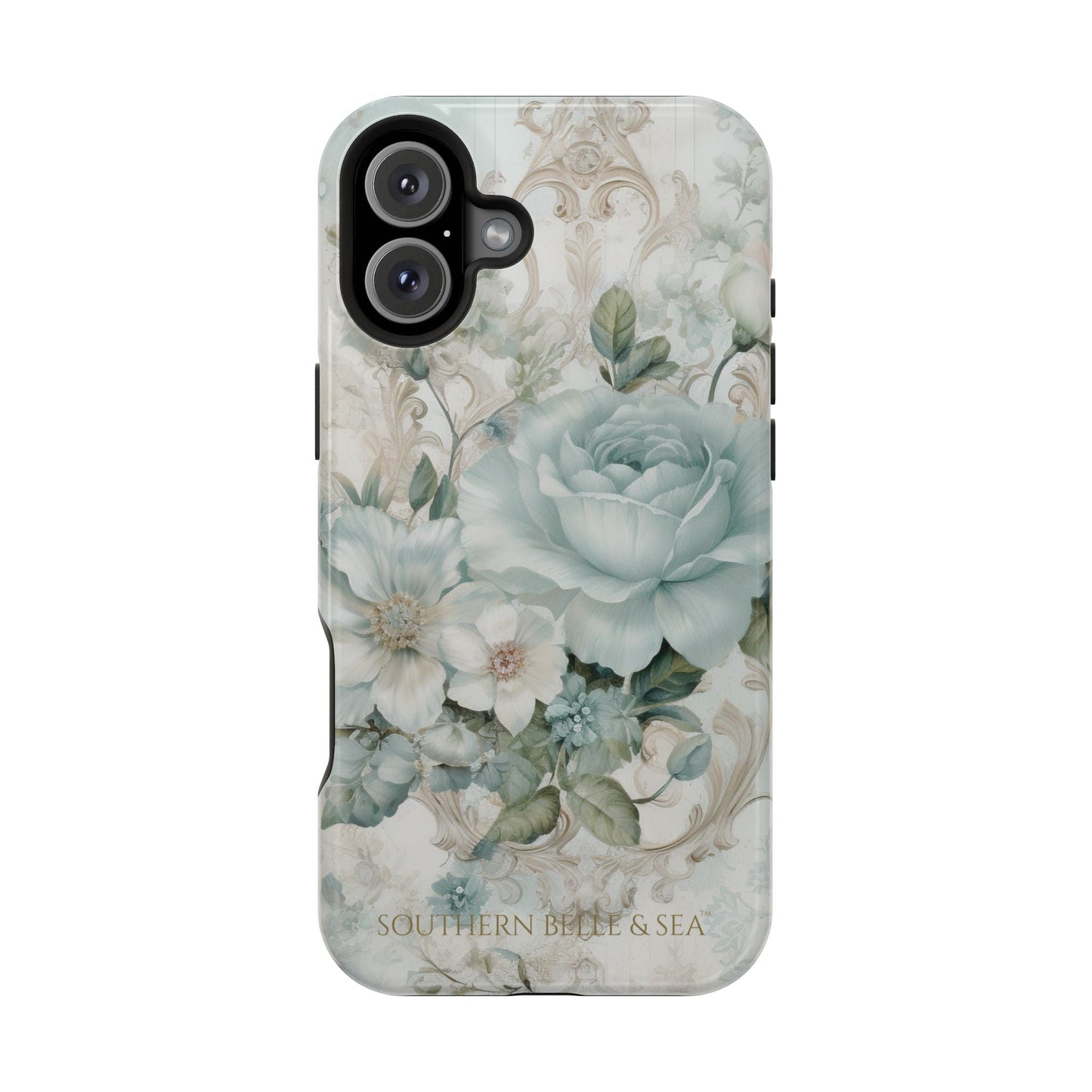 Floral Elegance iPhone Case — MagSafe Compatible Protective Phone Cover | Southern Belle & Sea™ - Southern Belle & Sea