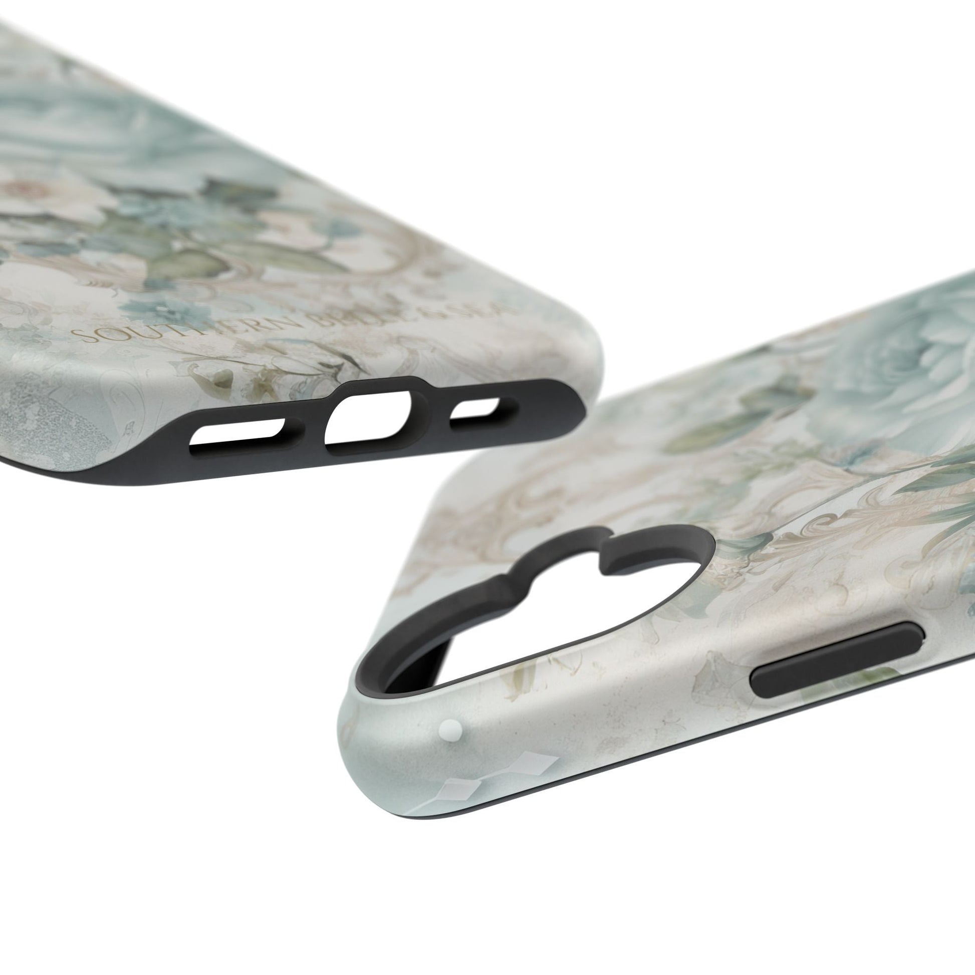 Floral Elegance iPhone Case — MagSafe Compatible Protective Phone Cover | Southern Belle & Sea™ - Southern Belle & Sea
