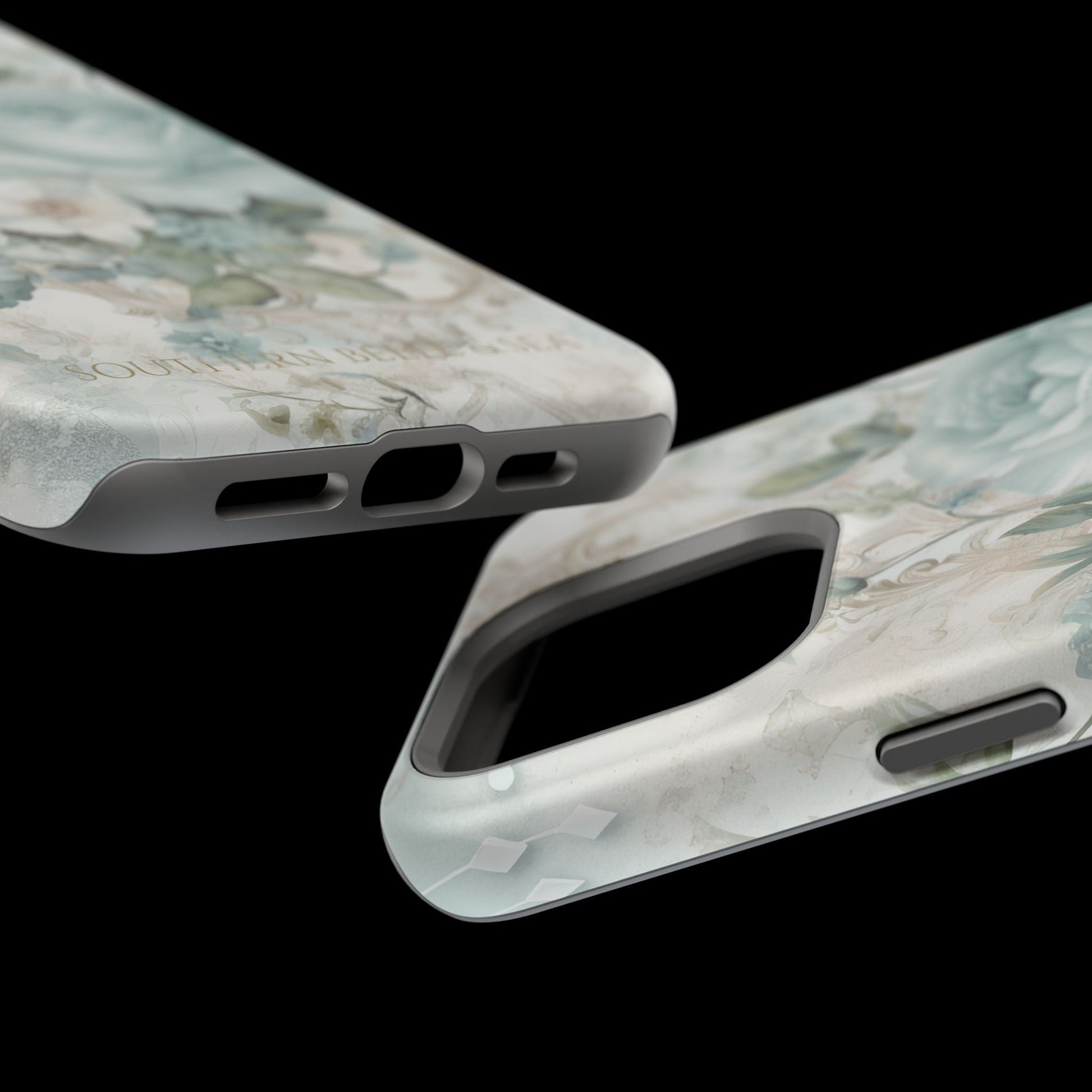 Floral Elegance iPhone Case — MagSafe Compatible Protective Phone Cover | Southern Belle & Sea™ - Southern Belle & Sea