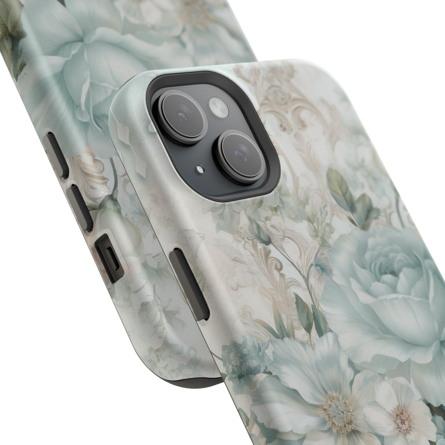 Floral Elegance iPhone Case — MagSafe Compatible Protective Phone Cover | Southern Belle & Sea™ - Southern Belle & Sea