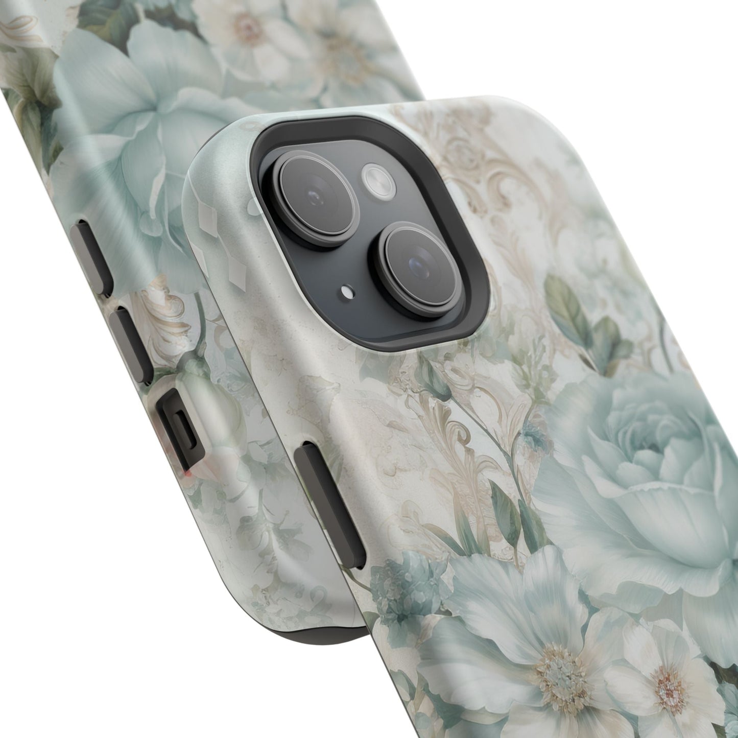 Floral Elegance iPhone Case — MagSafe Compatible Protective Phone Cover | Southern Belle & Sea™ - Southern Belle & Sea