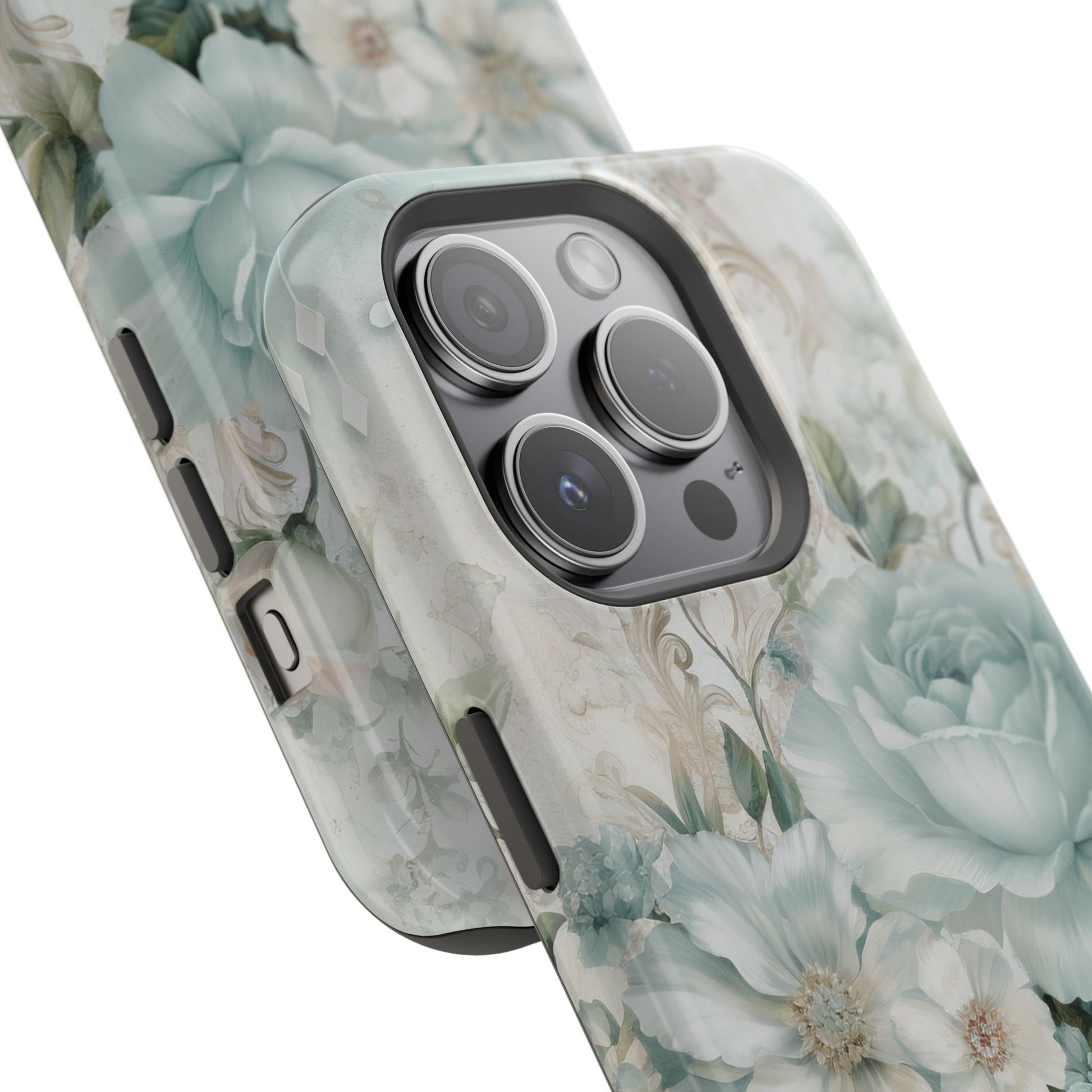Floral Elegance iPhone Case — MagSafe Compatible Protective Phone Cover | Southern Belle & Sea™ - Southern Belle & Sea
