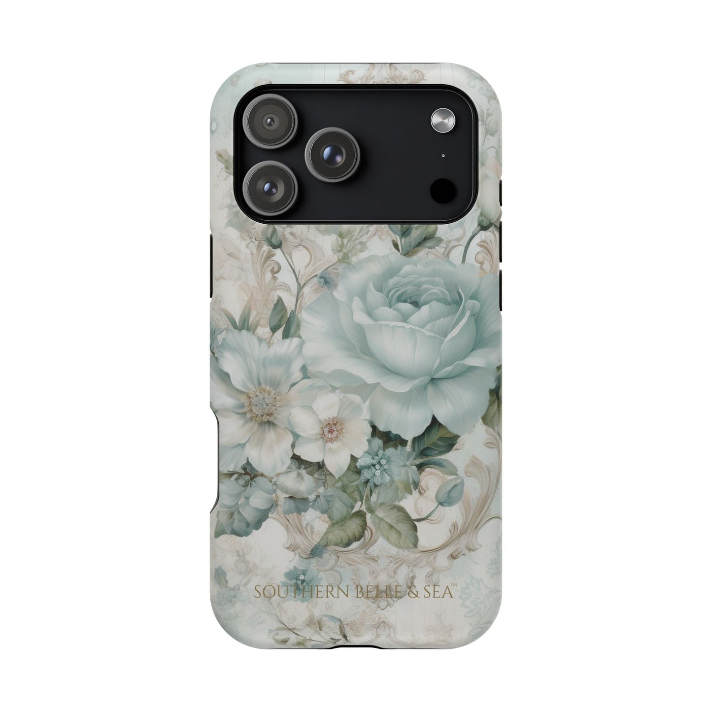 Floral Elegance iPhone Case — MagSafe Compatible Protective Phone Cover | Southern Belle & Sea™ - Southern Belle & Sea