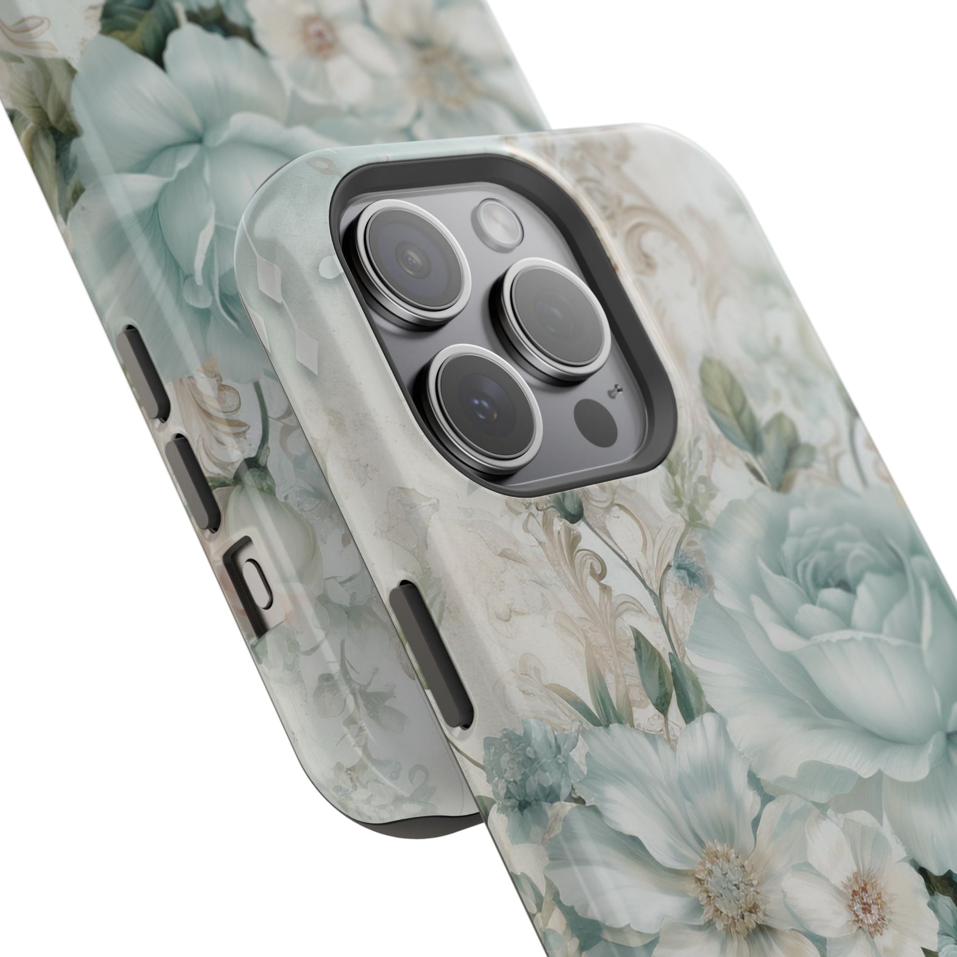 Floral Elegance iPhone Case — MagSafe Compatible Protective Phone Cover | Southern Belle & Sea™ - Southern Belle & Sea