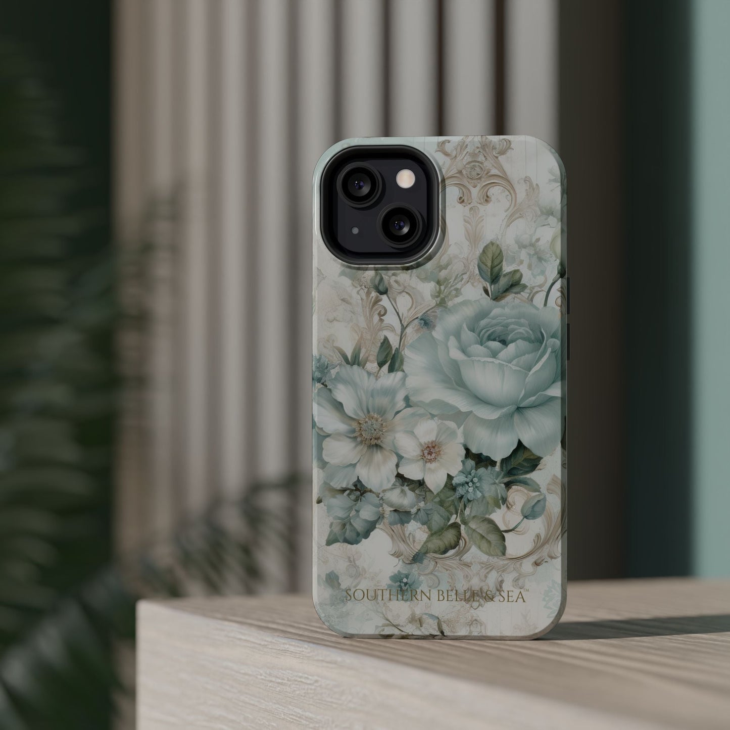 Floral Elegance iPhone Case — MagSafe Compatible Protective Phone Cover | Southern Belle & Sea™ - Southern Belle & Sea