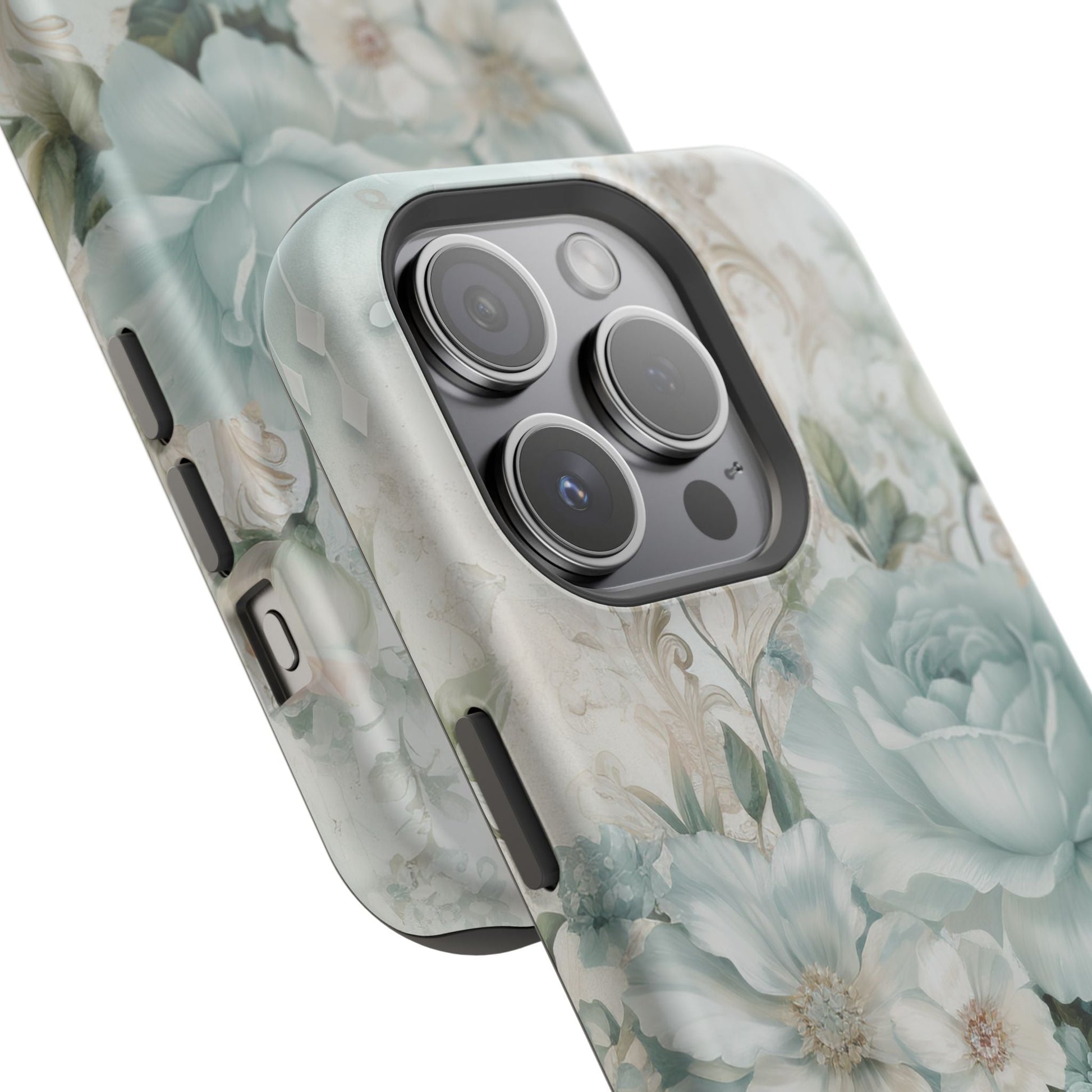 Floral Elegance iPhone Case — MagSafe Compatible Protective Phone Cover | Southern Belle & Sea™ - Southern Belle & Sea