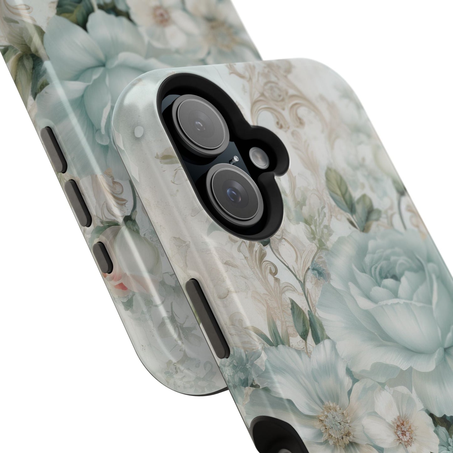 Floral Elegance iPhone Case — MagSafe Compatible Protective Phone Cover | Southern Belle & Sea™ - Southern Belle & Sea