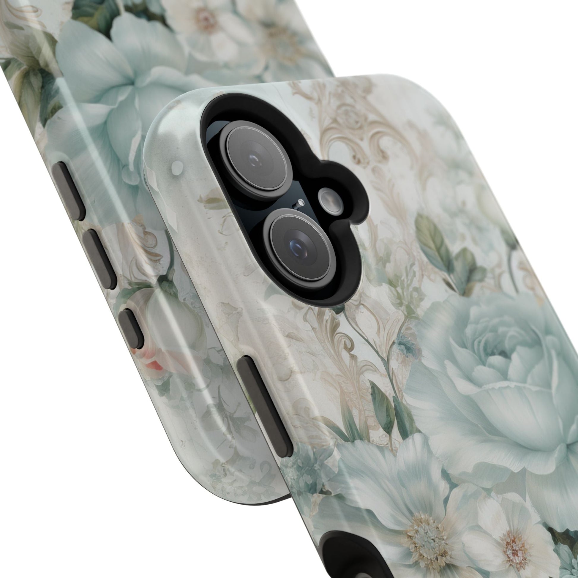 Floral Elegance iPhone Case — MagSafe Compatible Protective Phone Cover | Southern Belle & Sea™ - Southern Belle & Sea