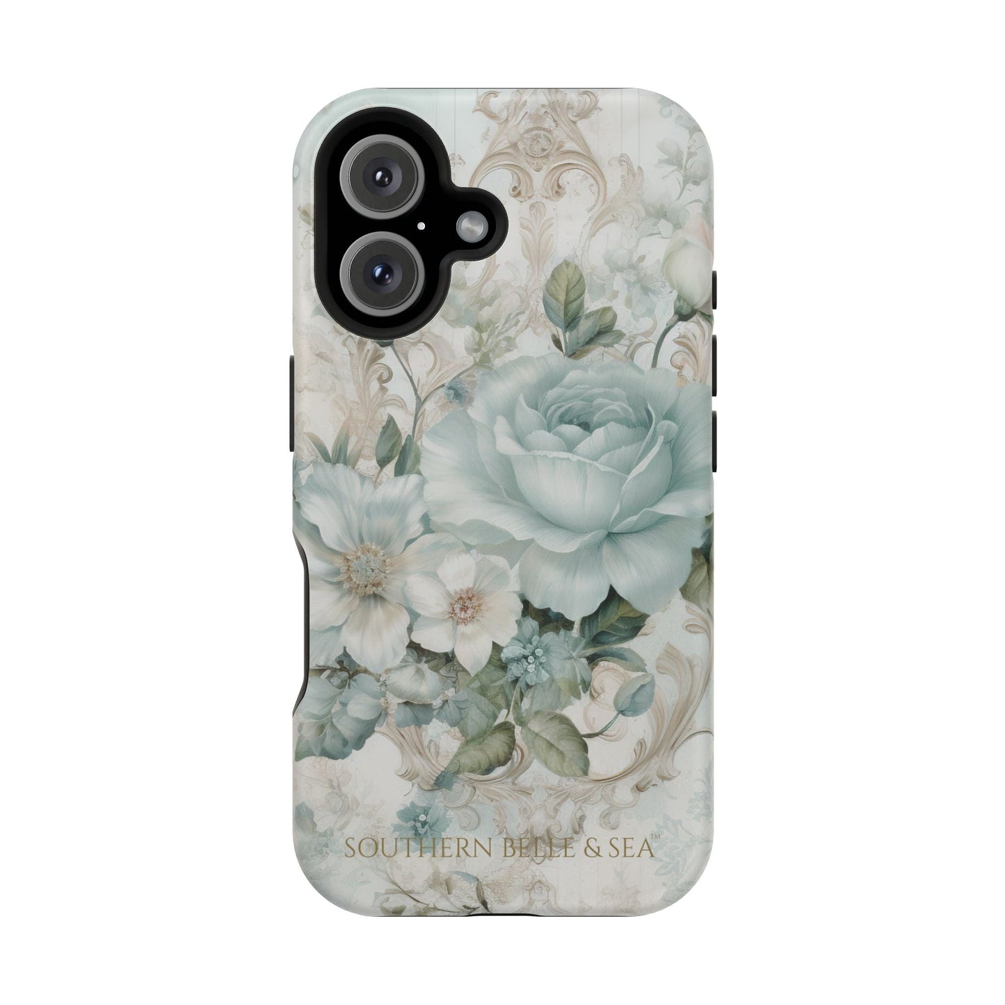 Floral Elegance iPhone Case — MagSafe Compatible Protective Phone Cover | Southern Belle & Sea™ - Southern Belle & Sea