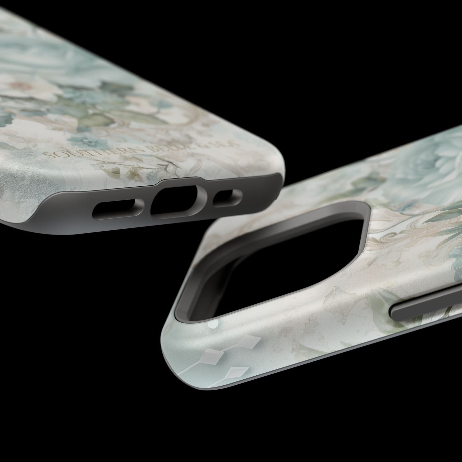 Floral Elegance iPhone Case — MagSafe Compatible Protective Phone Cover | Southern Belle & Sea™ - Southern Belle & Sea