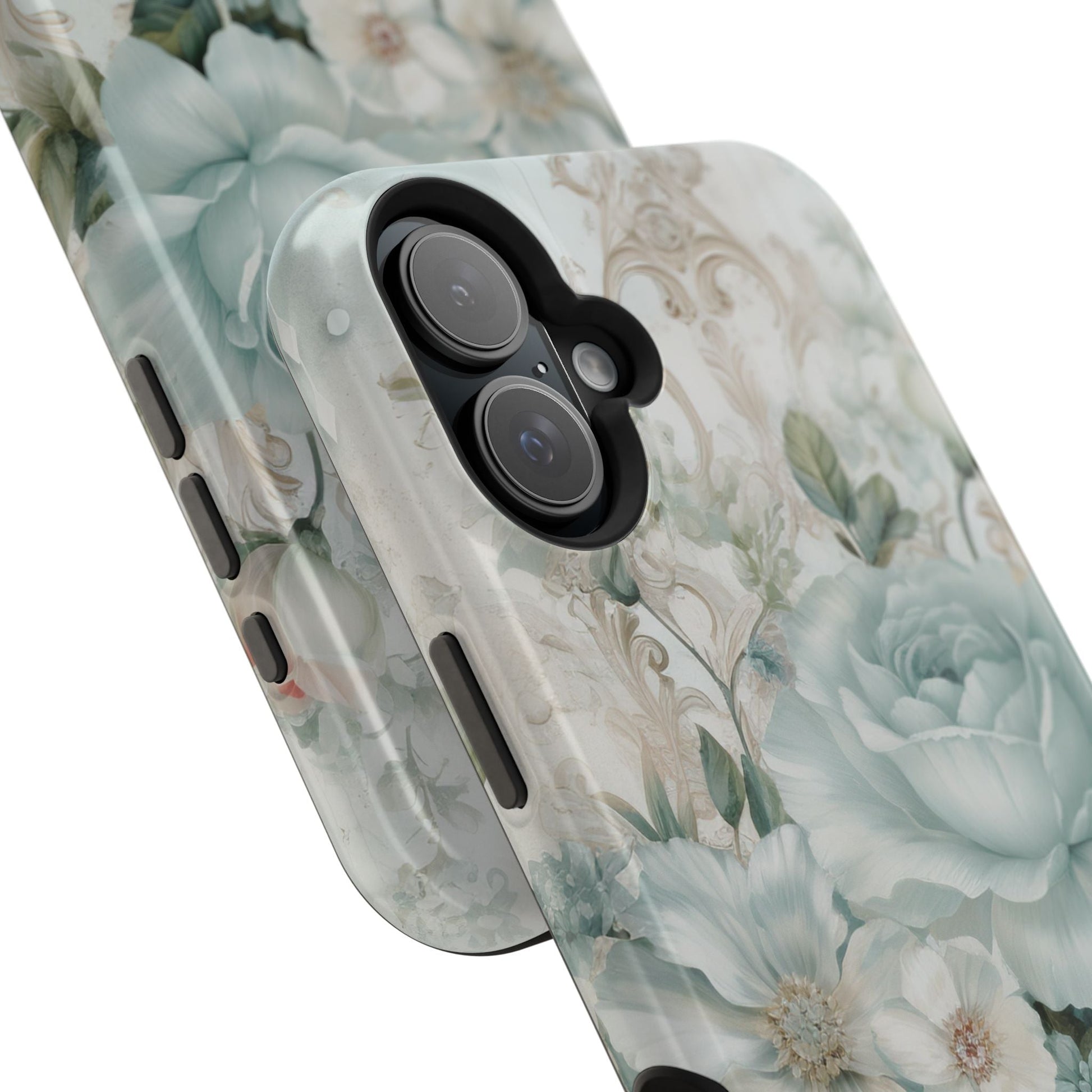 Floral Elegance iPhone Case — MagSafe Compatible Protective Phone Cover | Southern Belle & Sea™ - Southern Belle & Sea