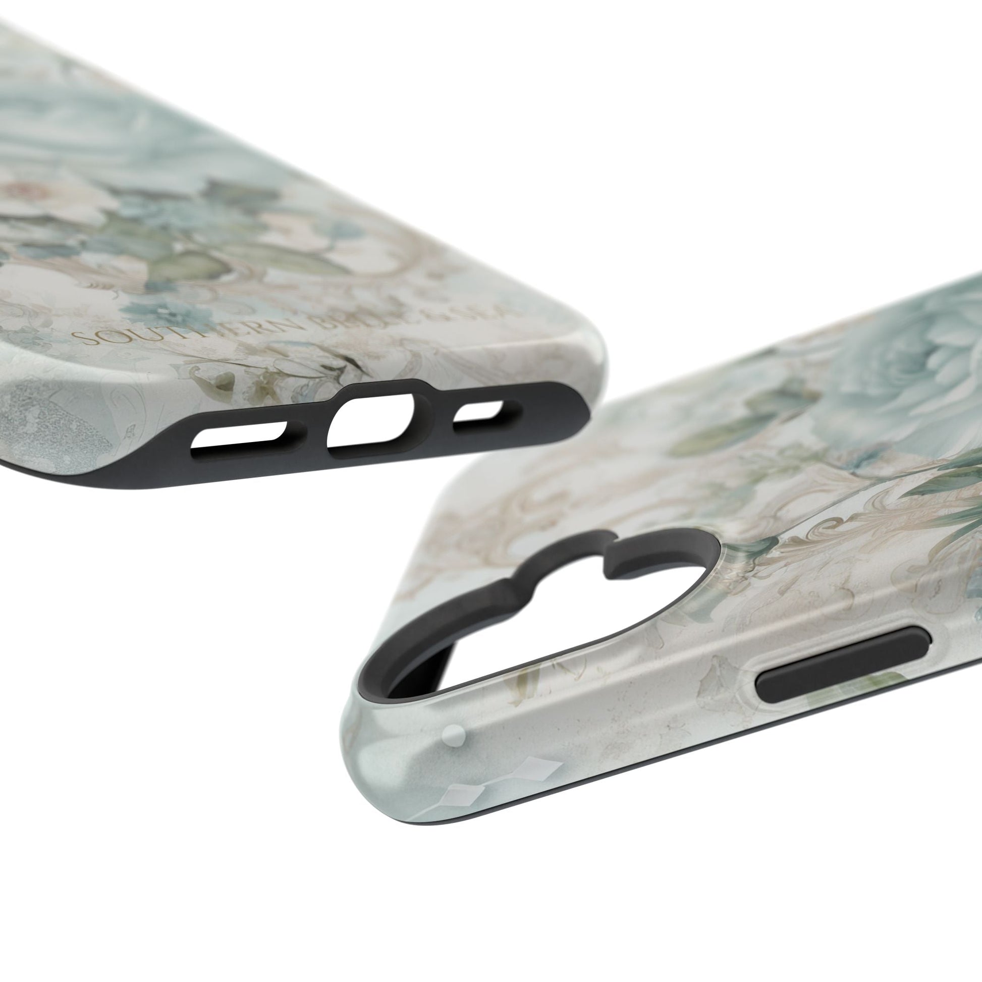 Floral Elegance iPhone Case — MagSafe Compatible Protective Phone Cover | Southern Belle & Sea™ - Southern Belle & Sea