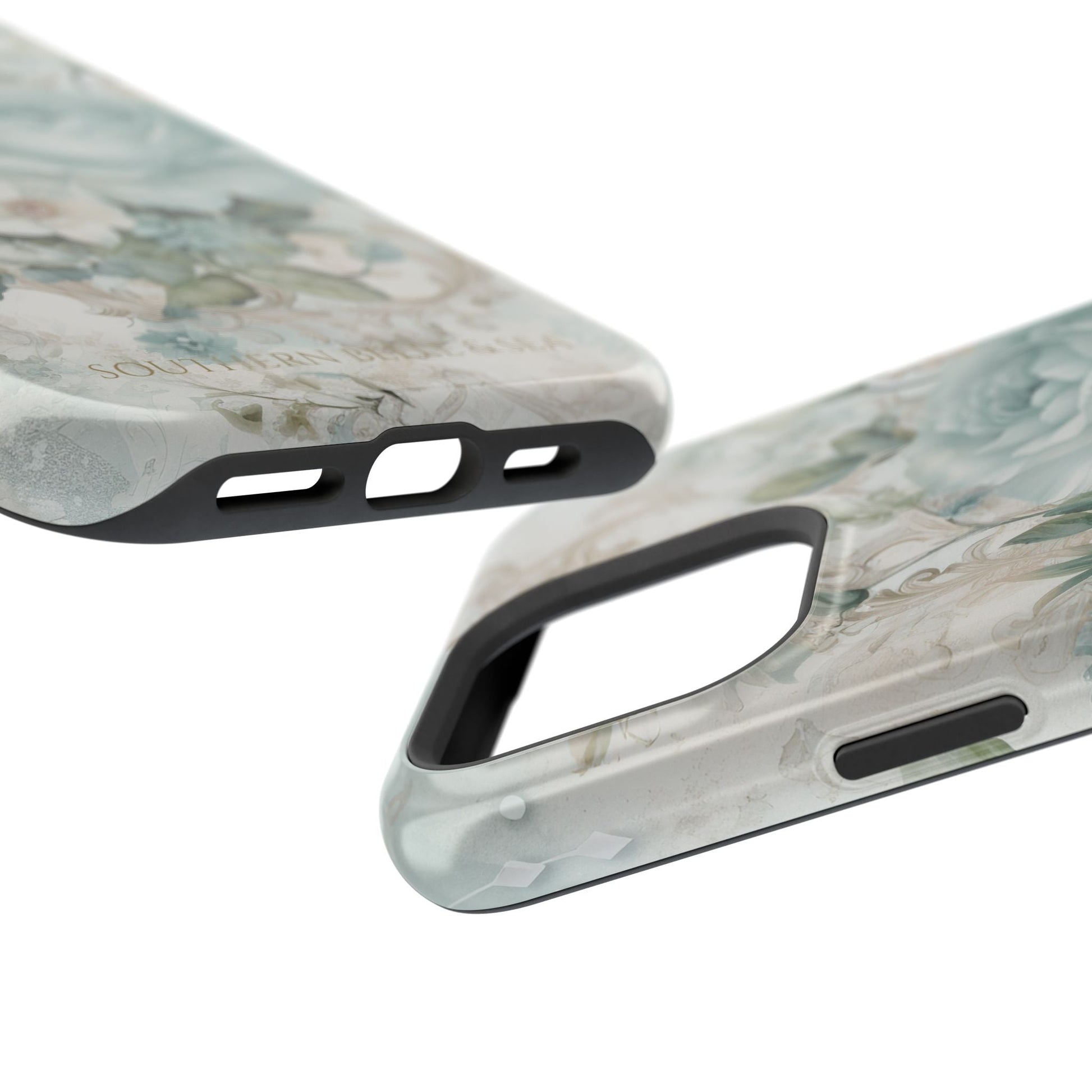 Floral Elegance iPhone Case — MagSafe Compatible Protective Phone Cover | Southern Belle & Sea™ - Southern Belle & Sea