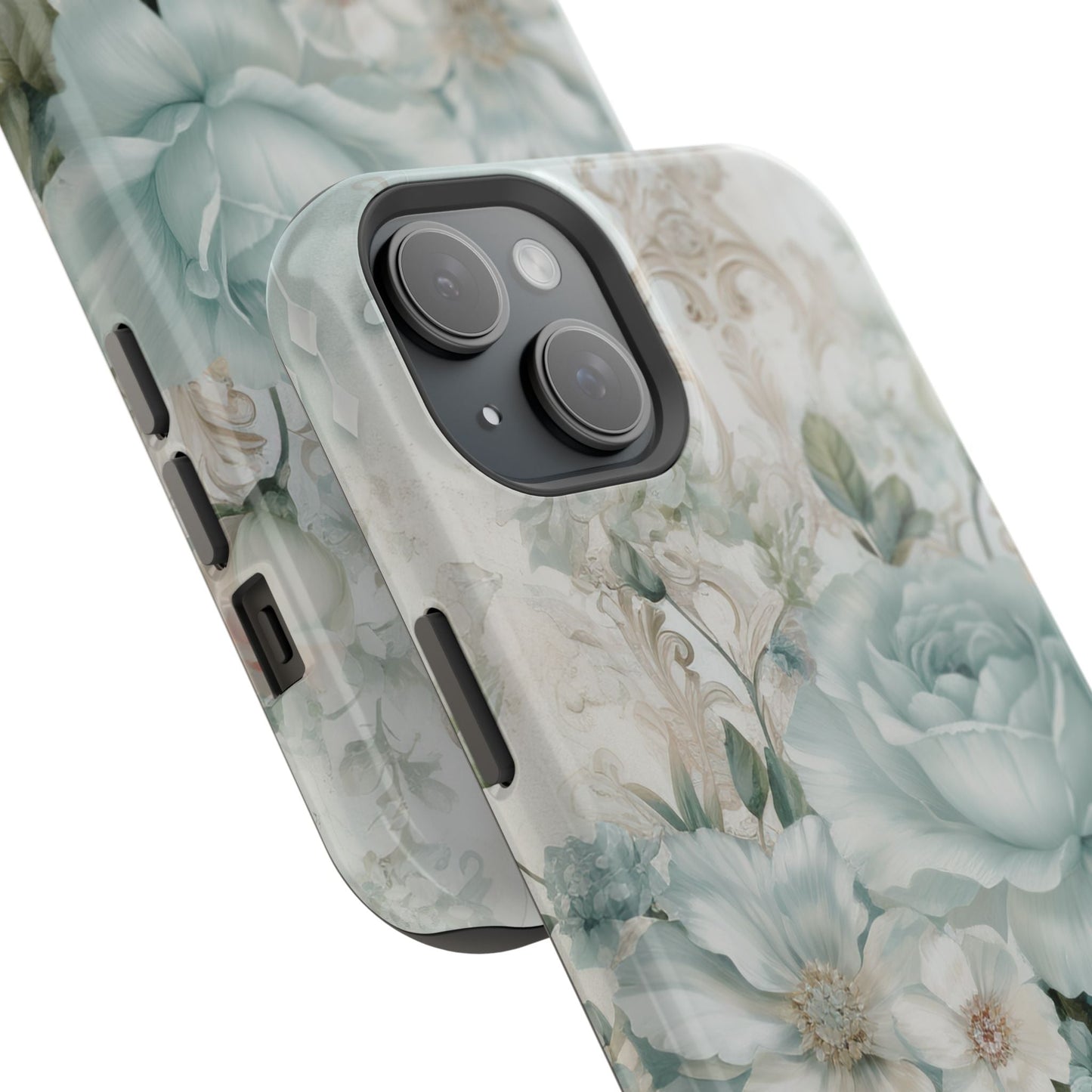 Floral Elegance iPhone Case — MagSafe Compatible Protective Phone Cover | Southern Belle & Sea™ - Southern Belle & Sea