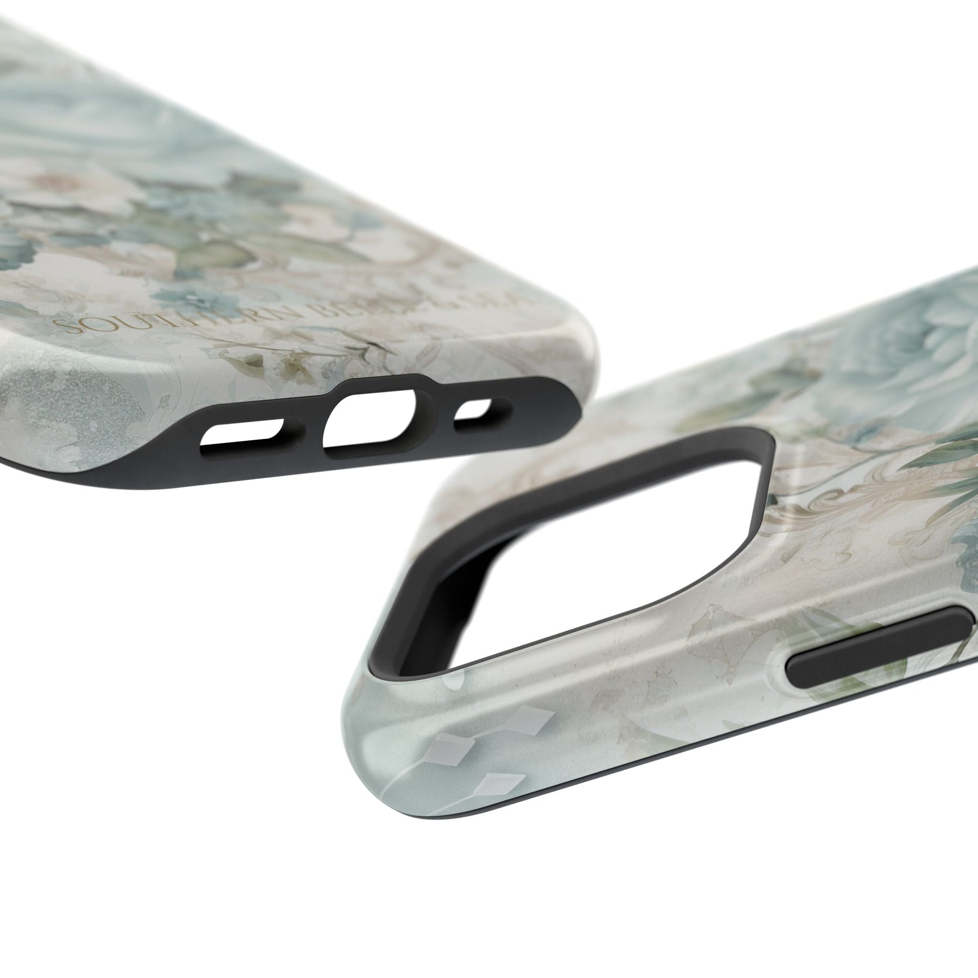 Floral Elegance iPhone Case — MagSafe Compatible Protective Phone Cover | Southern Belle & Sea™ - Southern Belle & Sea