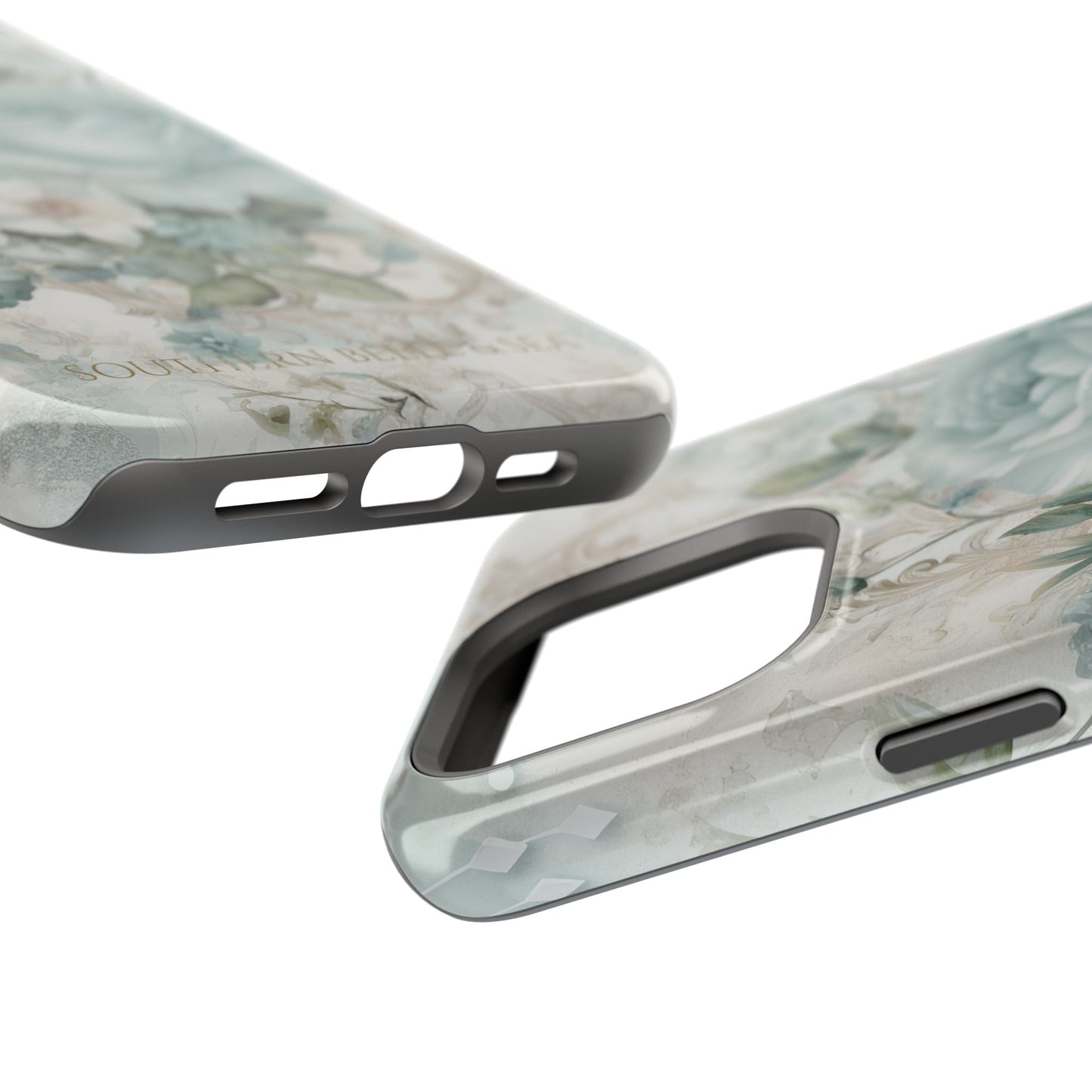 Floral Elegance iPhone Case — MagSafe Compatible Protective Phone Cover | Southern Belle & Sea™ - Southern Belle & Sea