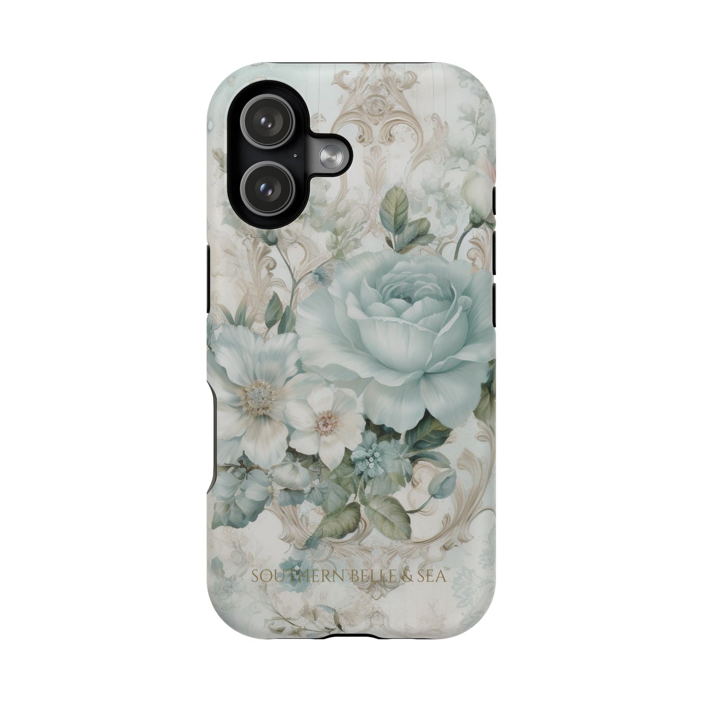 Floral Elegance iPhone Case — MagSafe Compatible Protective Phone Cover | Southern Belle & Sea™ - Southern Belle & Sea