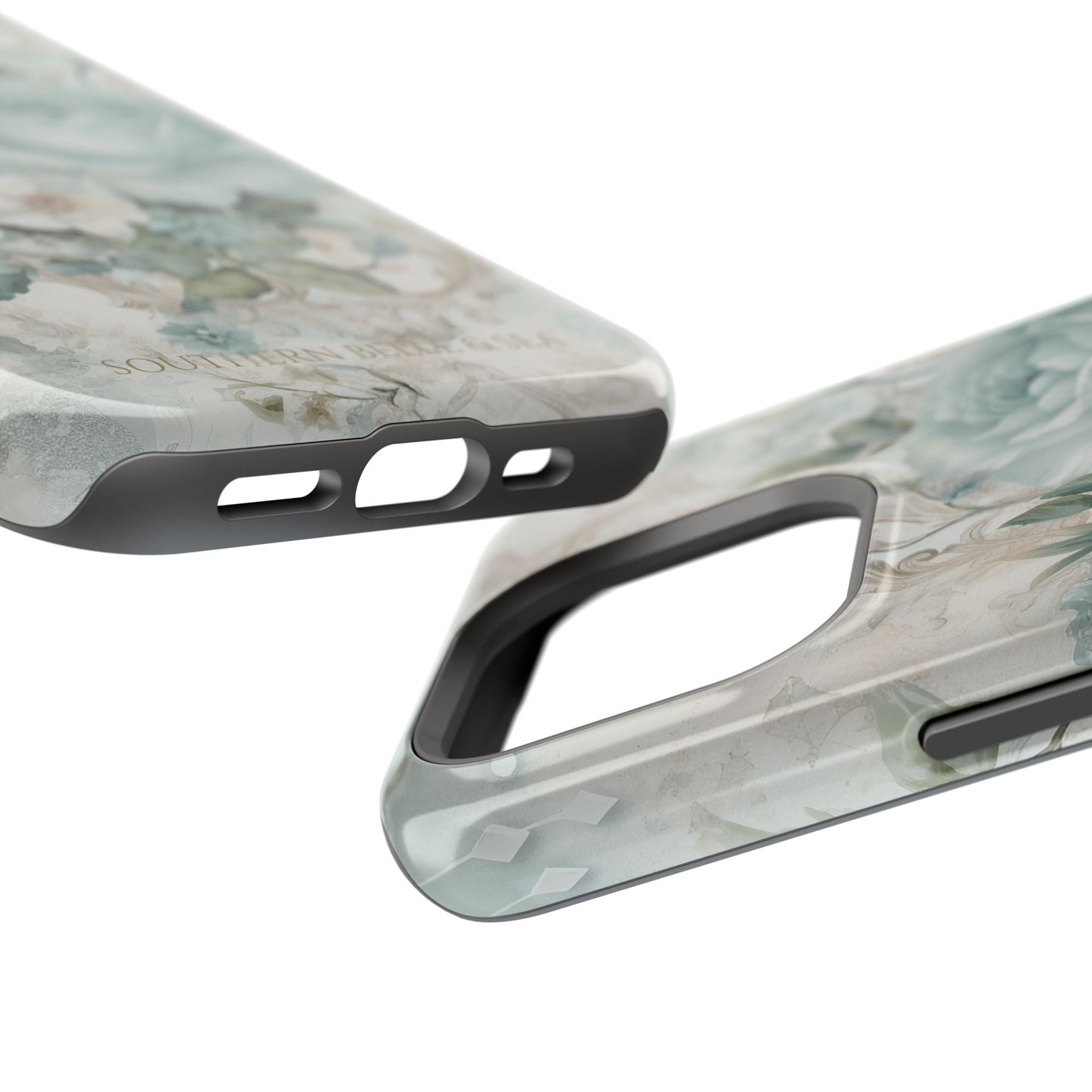 Floral Elegance iPhone Case — MagSafe Compatible Protective Phone Cover | Southern Belle & Sea™ - Southern Belle & Sea