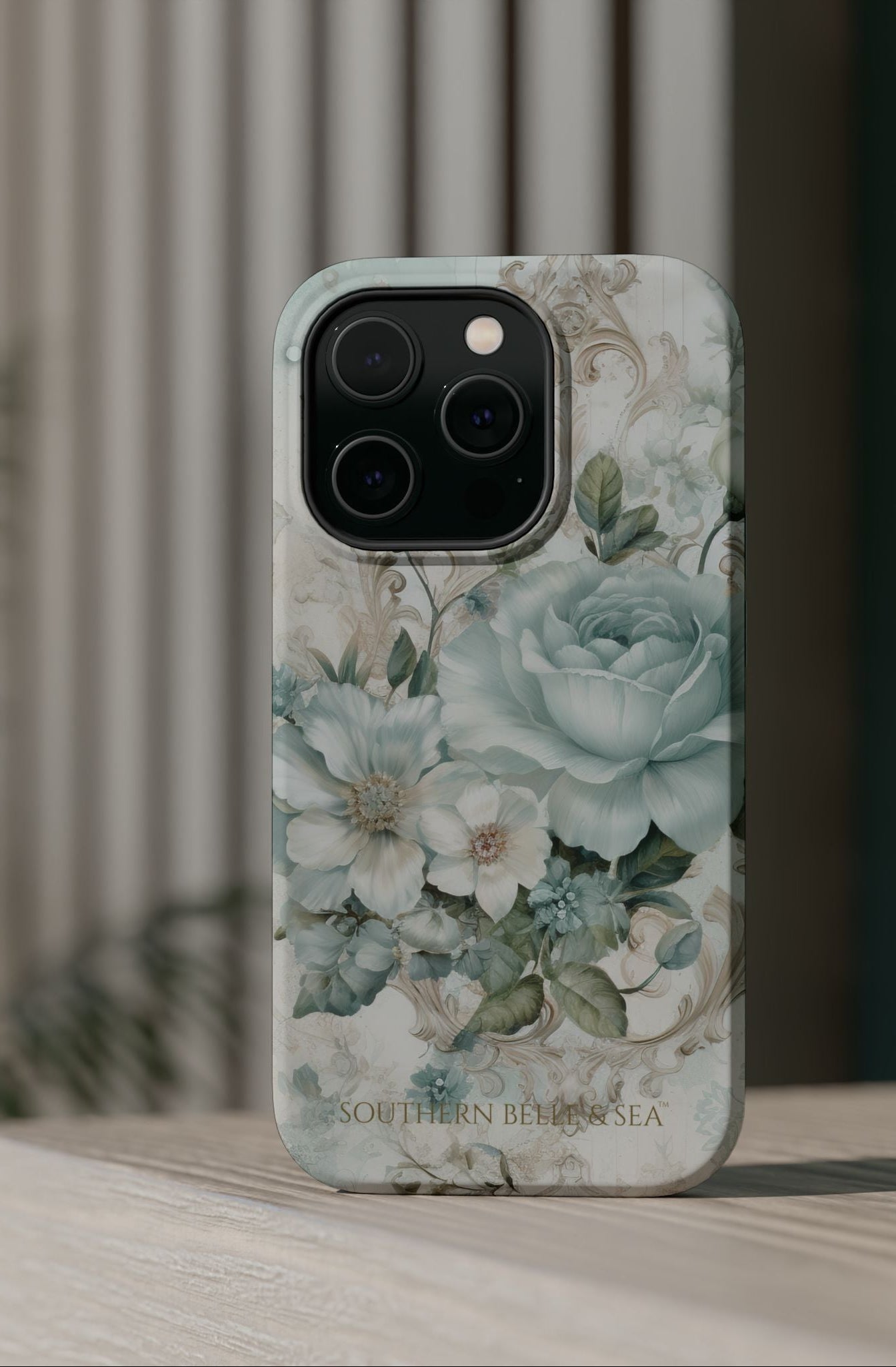 Floral Elegance iPhone Case — MagSafe Compatible Protective Phone Cover | Southern Belle & Sea™ - Southern Belle & Sea