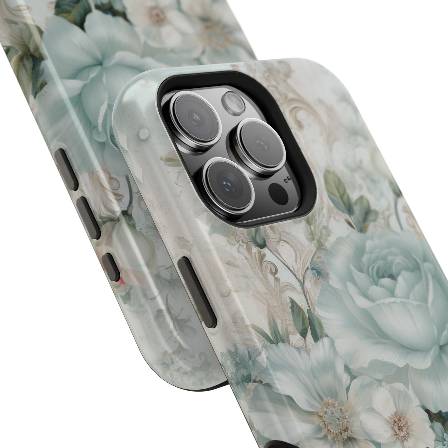 Floral Elegance iPhone Case — MagSafe Compatible Protective Phone Cover | Southern Belle & Sea™ - Southern Belle & Sea