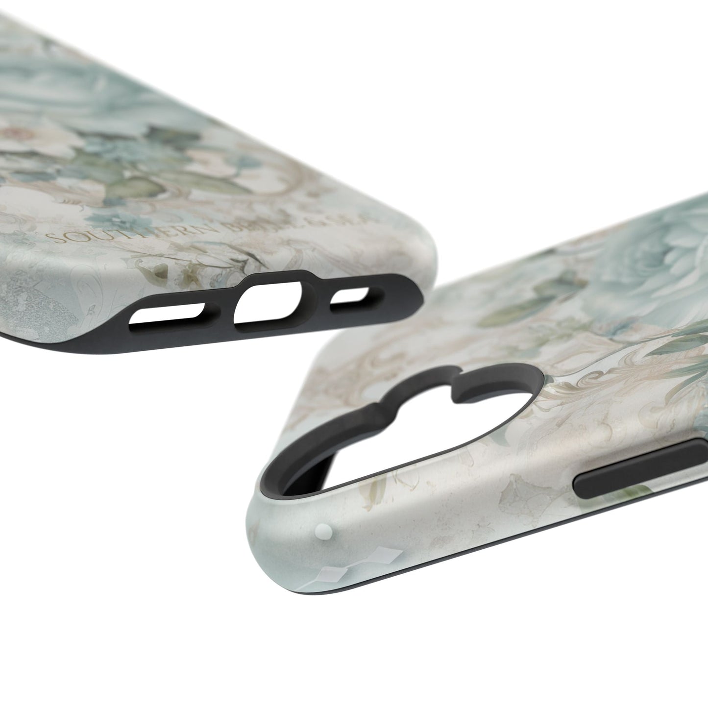 Floral Elegance iPhone Case — MagSafe Compatible Protective Phone Cover | Southern Belle & Sea™ - Southern Belle & Sea