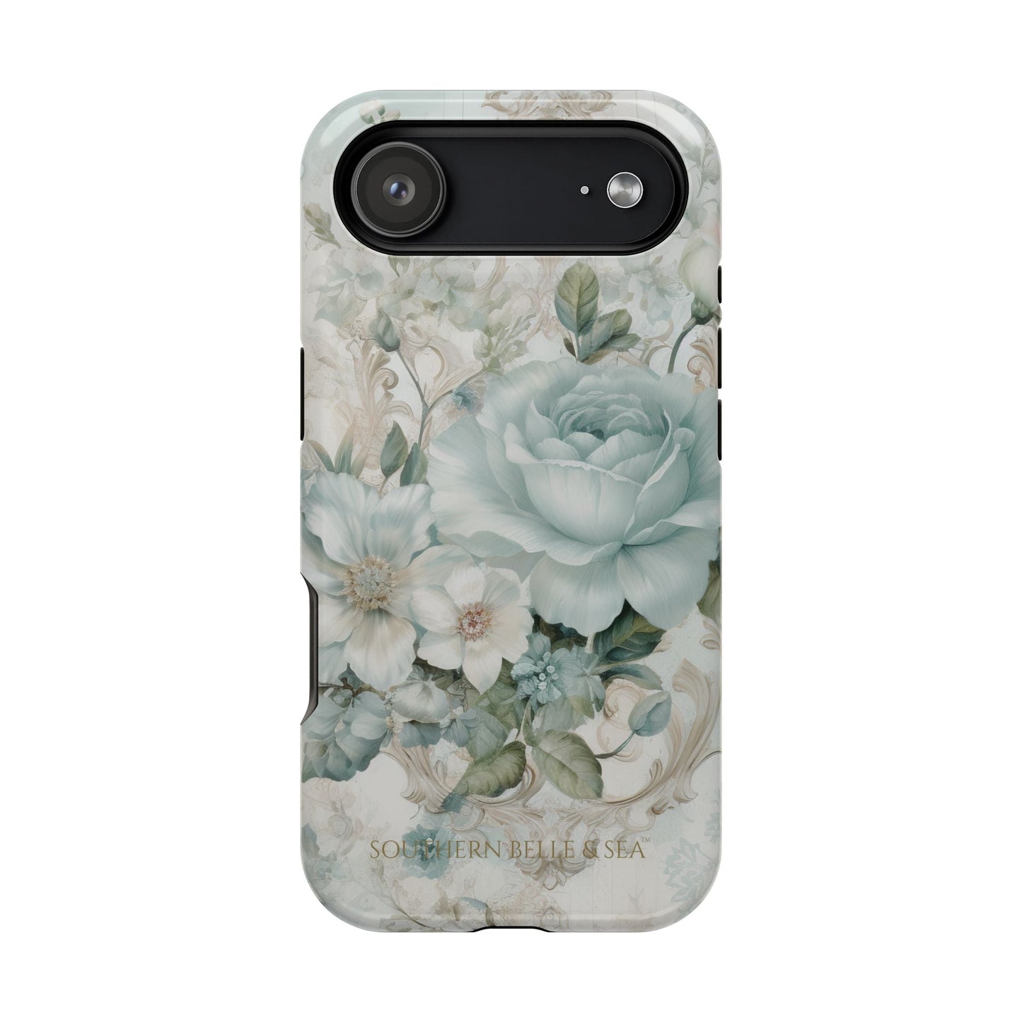 Floral Elegance iPhone Case — MagSafe Compatible Protective Phone Cover | Southern Belle & Sea™ - Southern Belle & Sea