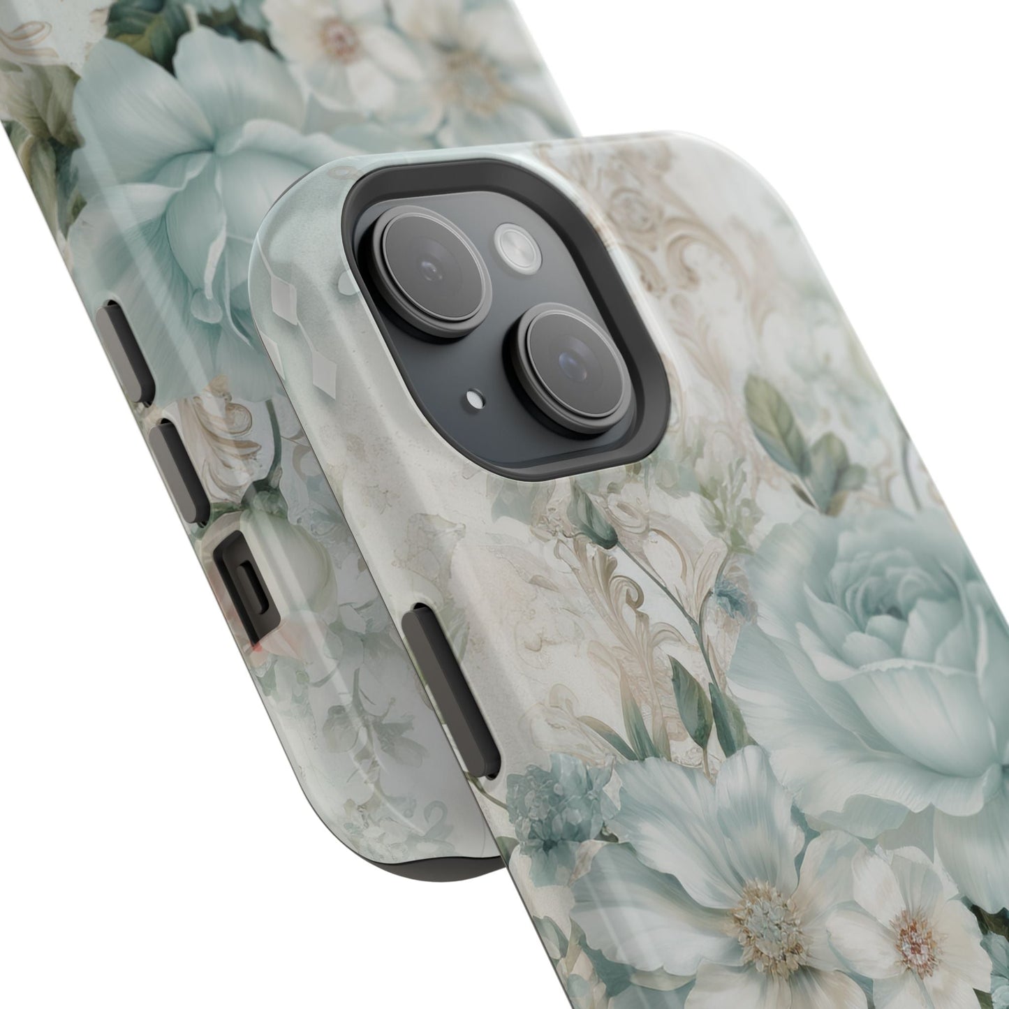Floral Elegance iPhone Case — MagSafe Compatible Protective Phone Cover | Southern Belle & Sea™ - Southern Belle & Sea