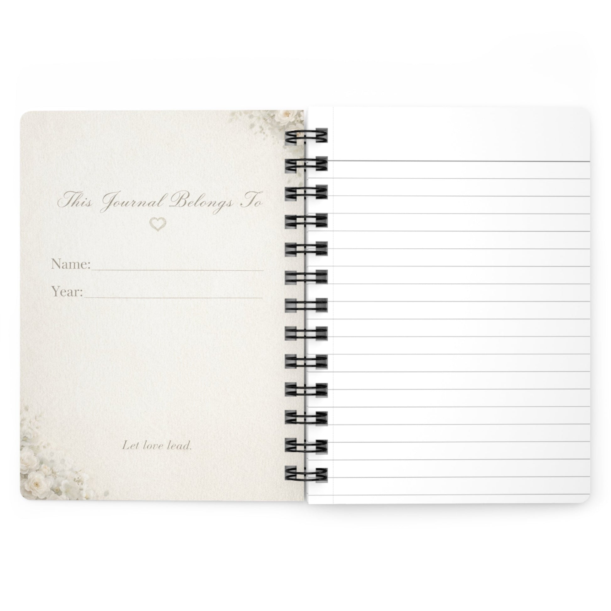 Floral Heart of Grace Journal — Let Love Lead | Southern Belle & Sea™ - Southern Belle & Sea