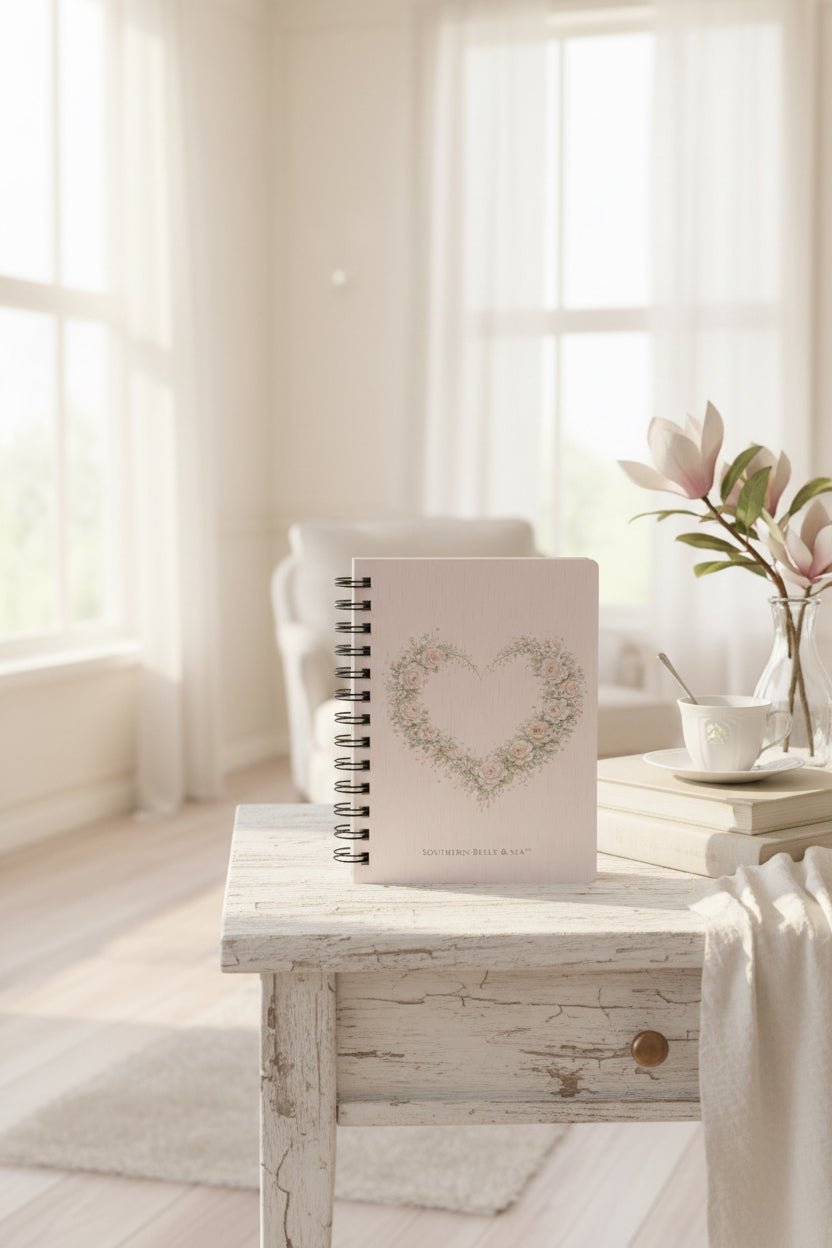 Floral Heart of Grace Journal — Let Love Lead | Southern Belle & Sea™ - Southern Belle & Sea