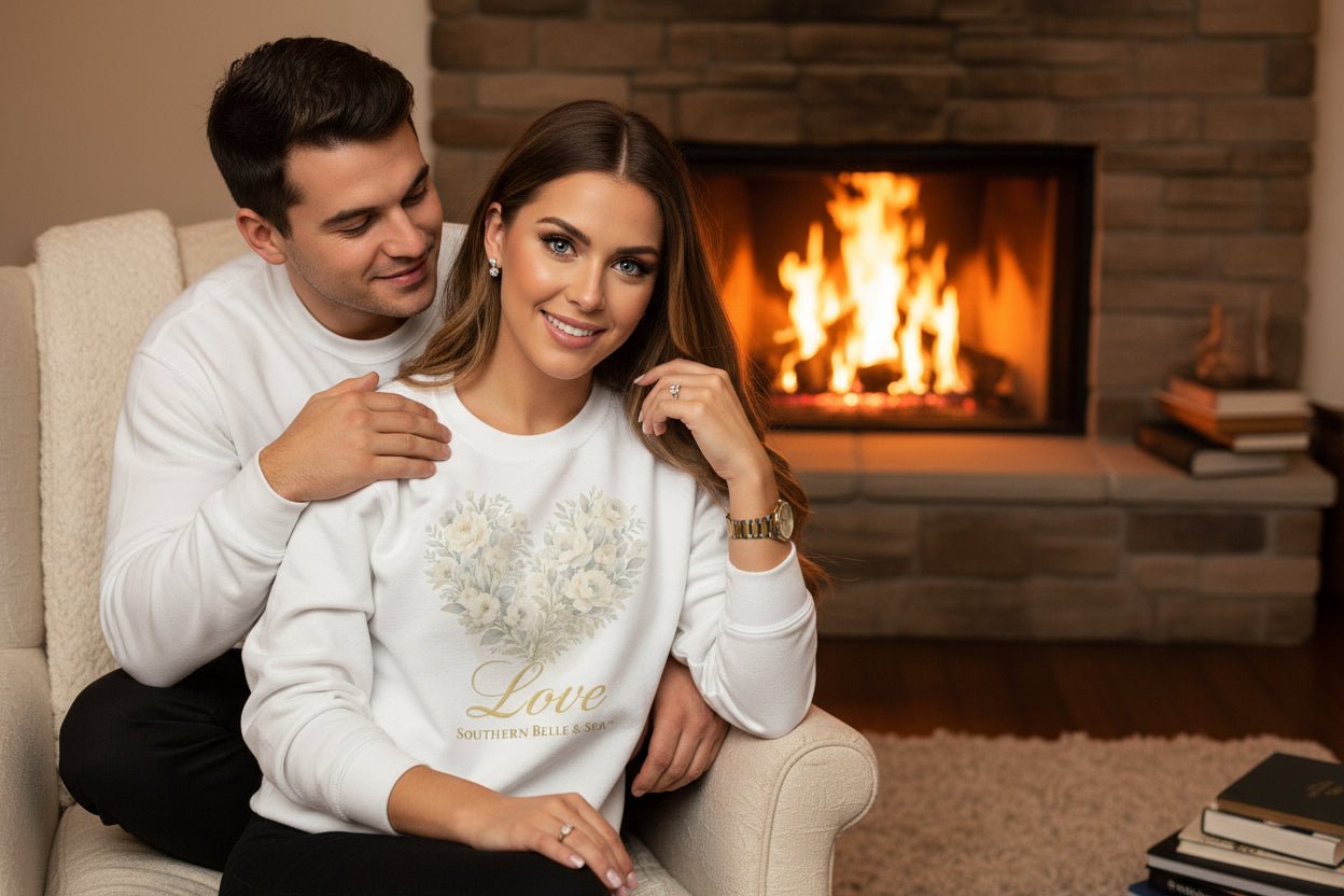 Vintage “LOVE”  Floral Heart Sweatshirt | Southern Belle & Sea™ - Southern Belle & Sea