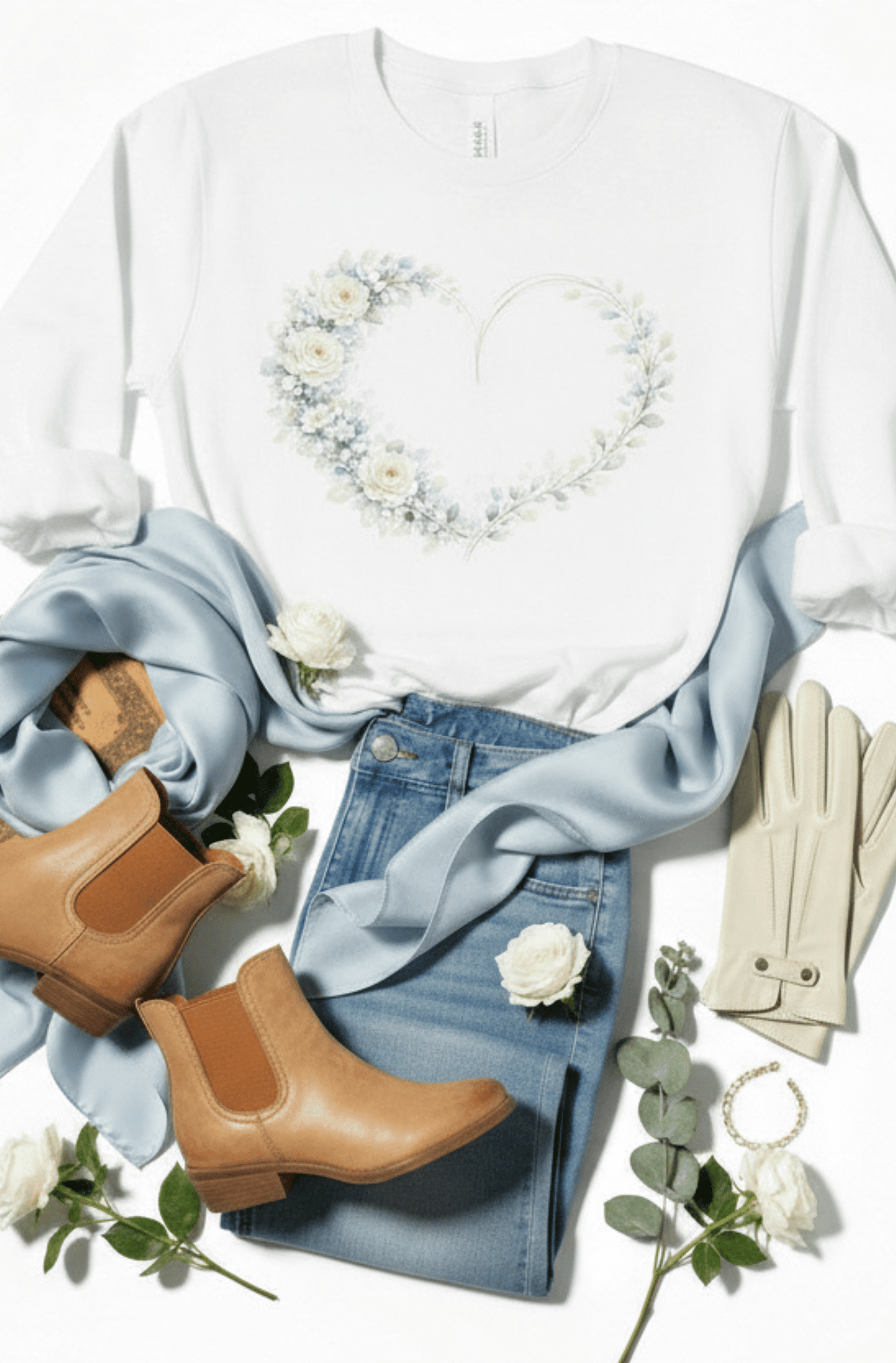 Floral Heart of Grace Sweatshirt | Southern Belle & Sea™ - Southern Belle & Sea