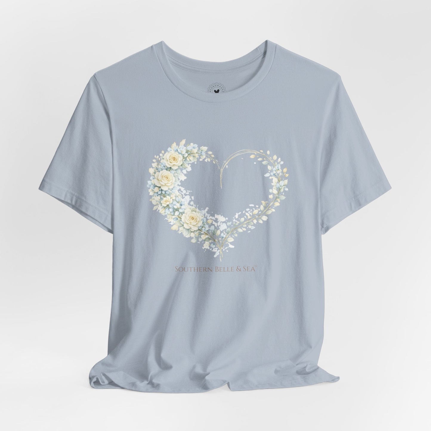 Floral Heart of Grace Tee | Soft Watercolor Faith Shirt | Southern Belle & Sea™ - Southern Belle & Sea