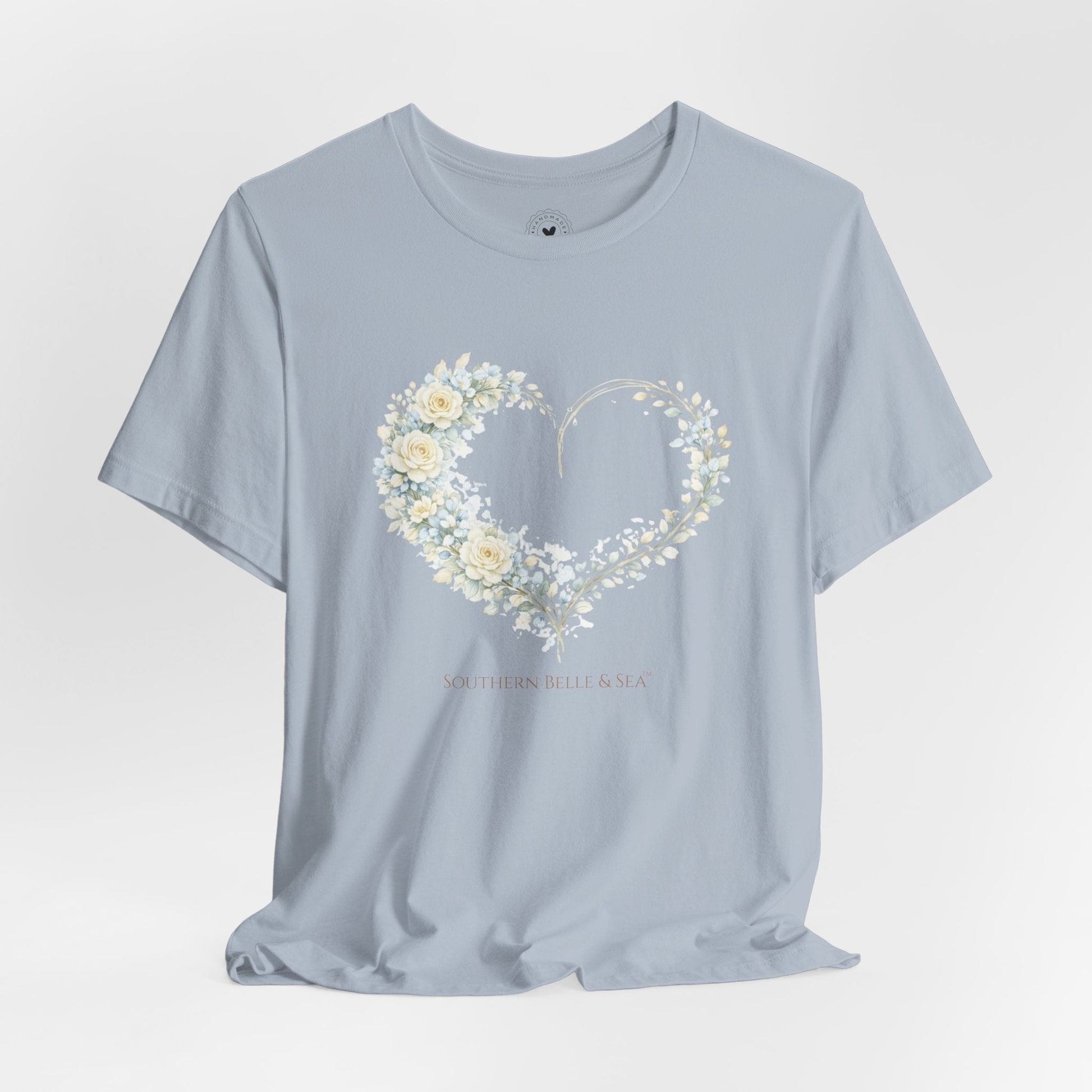 Floral Heart of Grace Tee | Soft Watercolor Faith Shirt | Southern Belle & Sea™ - Southern Belle & Sea