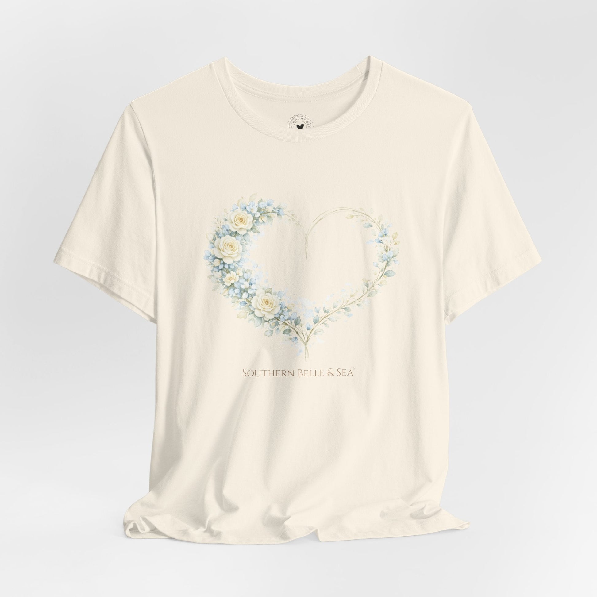 Floral Heart of Grace Tee | Soft Watercolor Faith Shirt | Southern Belle & Sea™ - Southern Belle & Sea