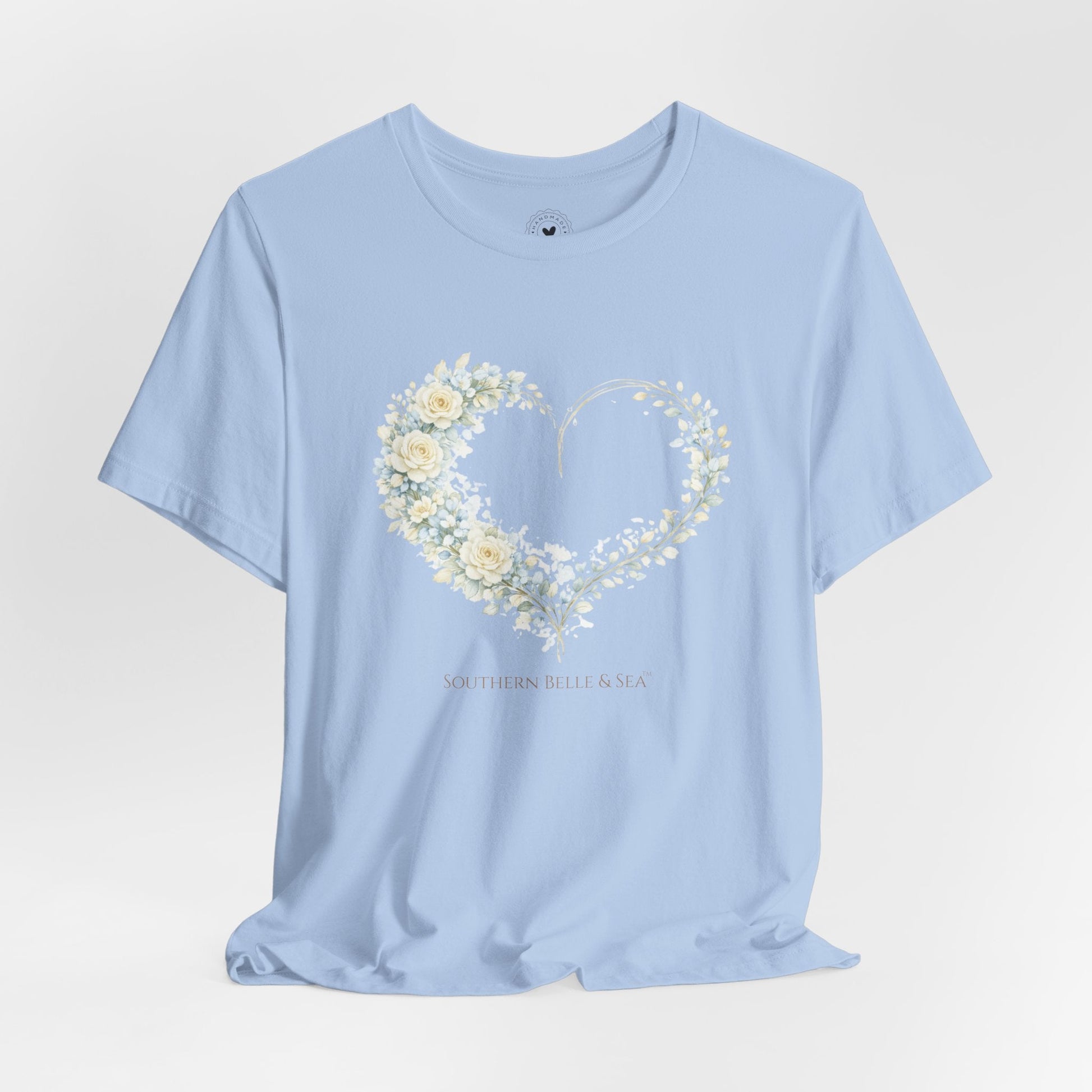 Floral Heart of Grace Tee | Soft Watercolor Faith Shirt | Southern Belle & Sea™ - Southern Belle & Sea