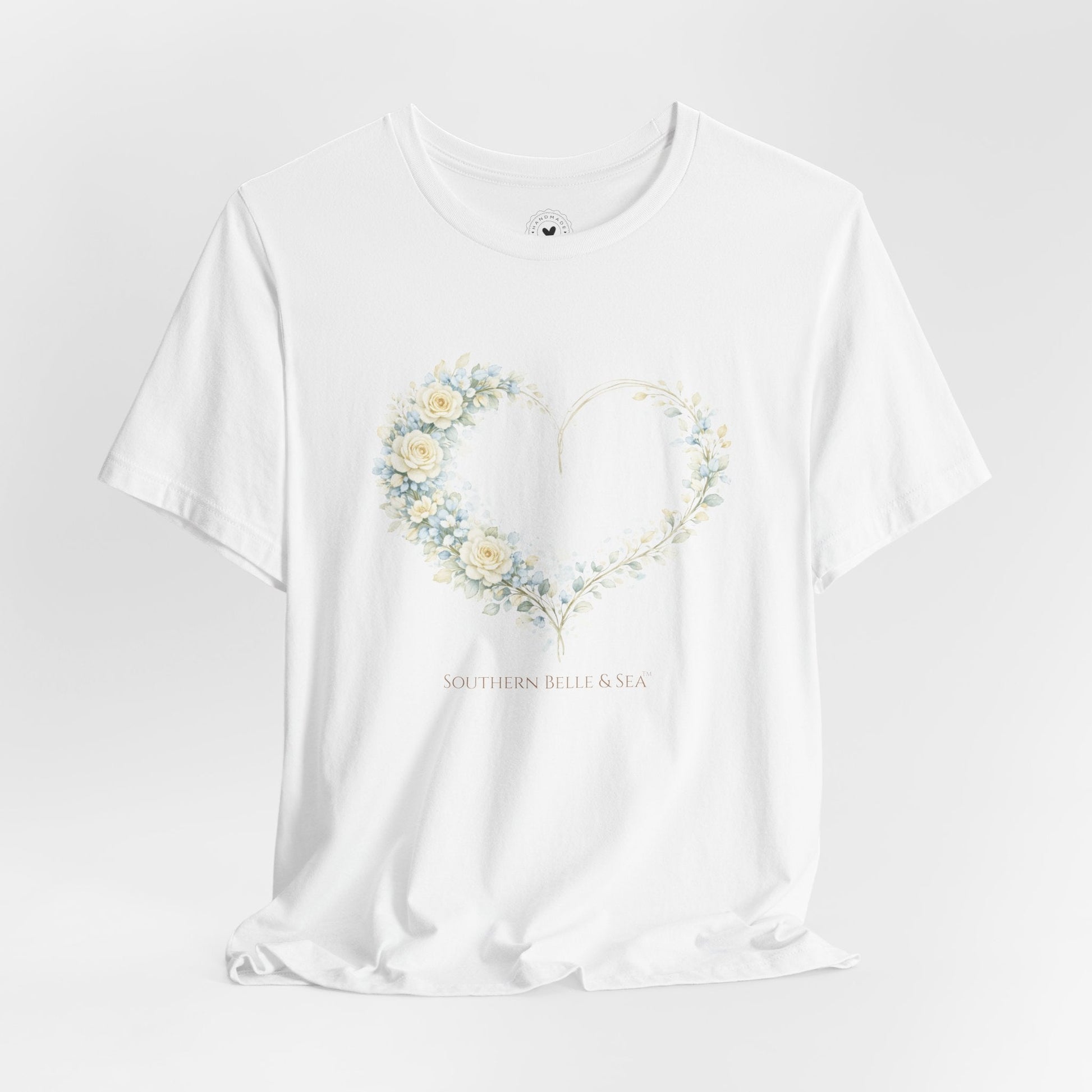 Floral Heart of Grace Tee | Soft Watercolor Faith Shirt | Southern Belle & Sea™ - Southern Belle & Sea