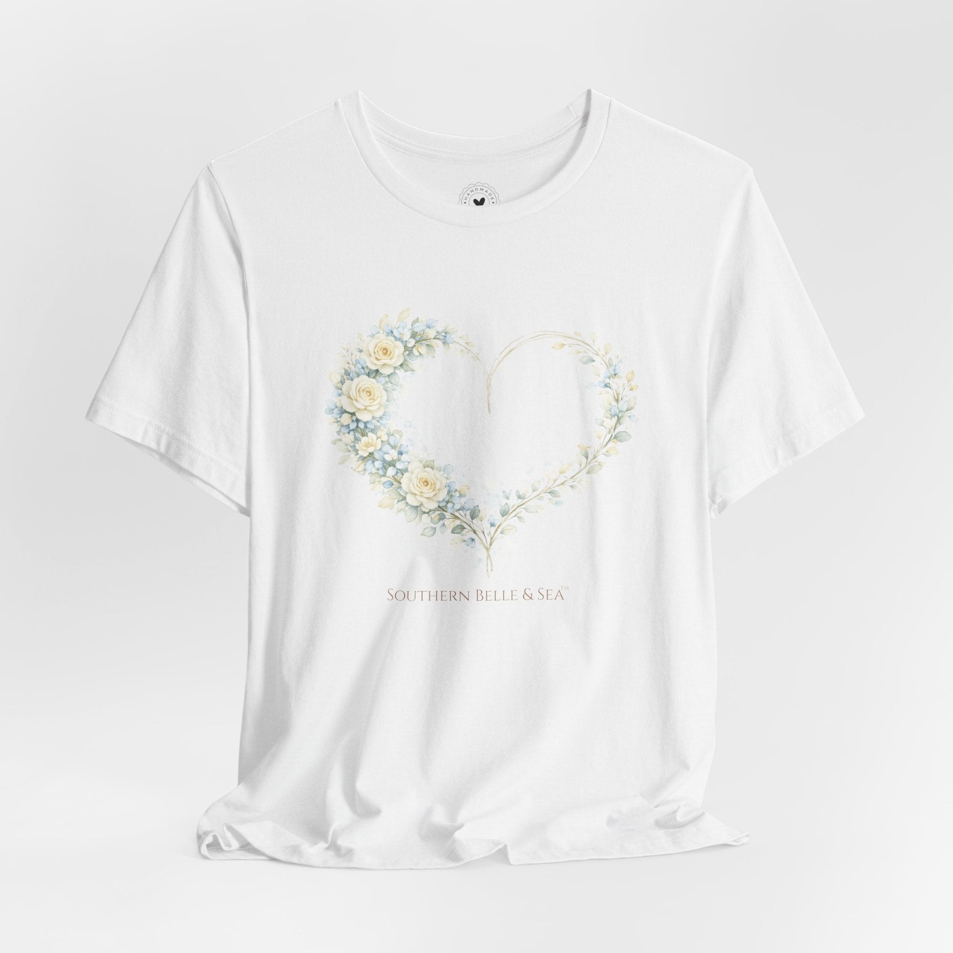 Floral Heart of Grace Tee | Soft Watercolor Faith Shirt | Southern Belle & Sea™ - Southern Belle & Sea