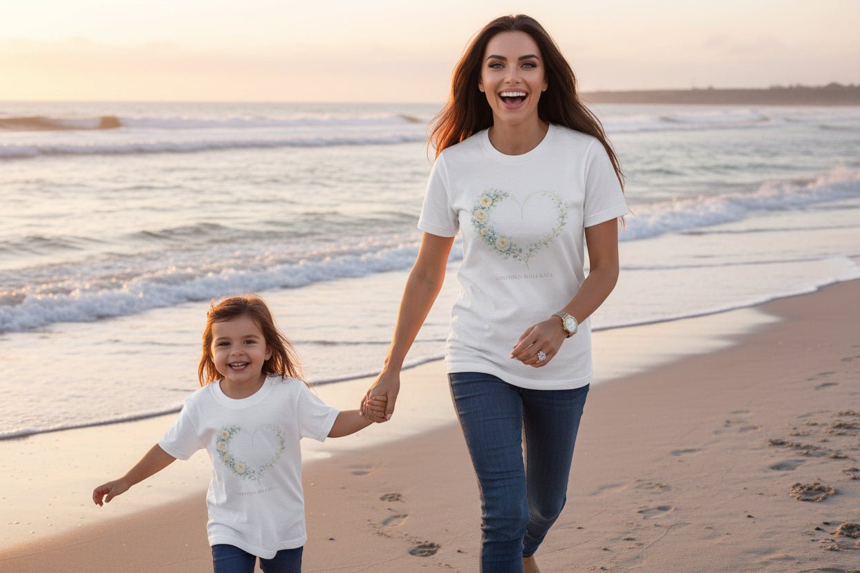 Floral Heart of Grace Tee | Soft Watercolor Faith Shirt | Southern Belle & Sea™ - Southern Belle & Sea