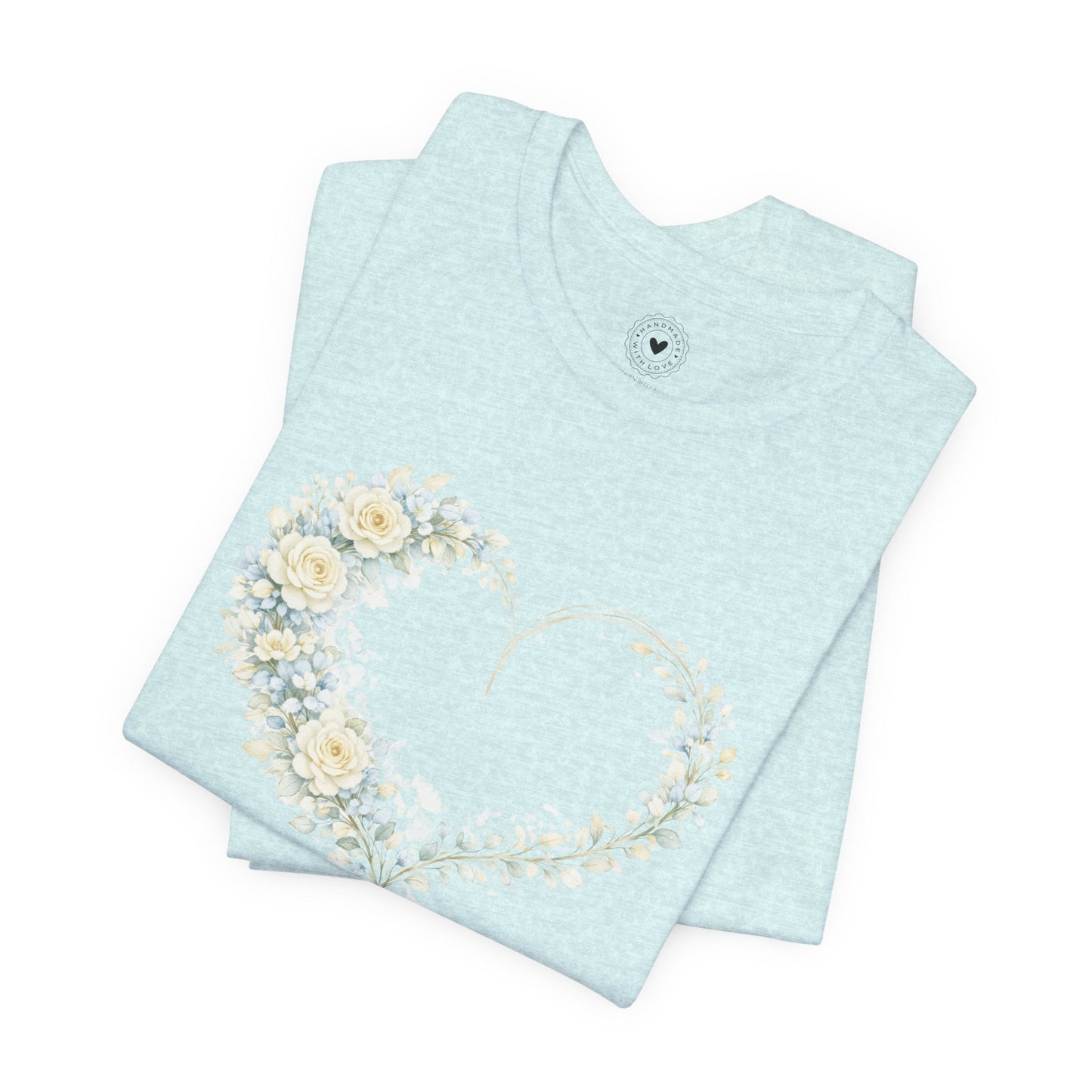 Floral Heart of Grace Tee | Soft Watercolor Faith Shirt | Southern Belle & Sea™ - Southern Belle & Sea