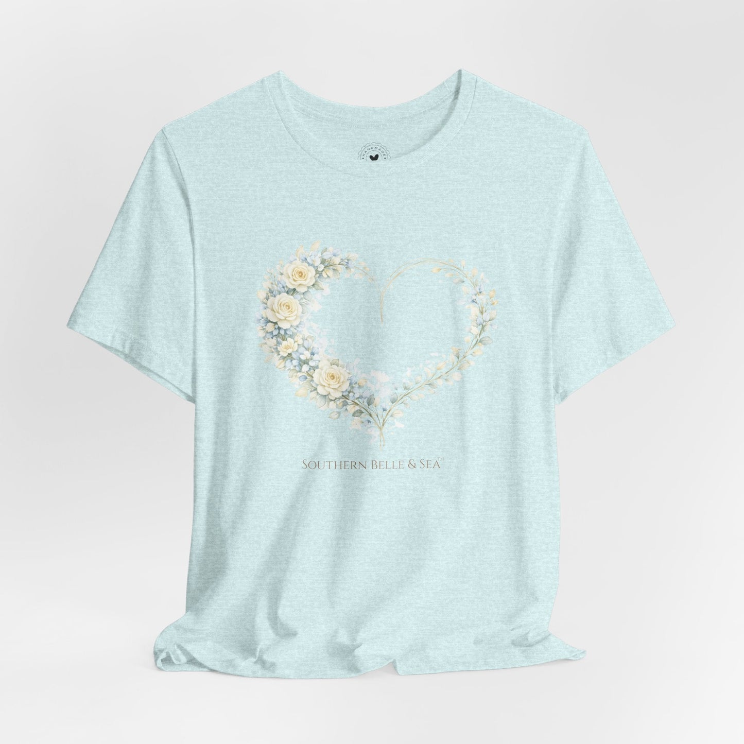 Floral Heart of Grace Tee | Soft Watercolor Faith Shirt | Southern Belle & Sea™ - Southern Belle & Sea