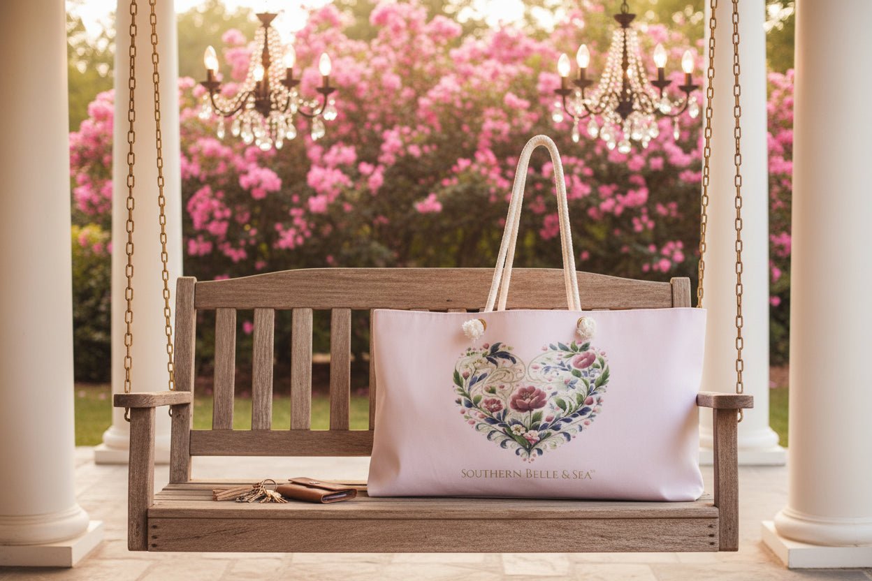 Floral Heart Weekender Bag — Hearts of Grace™ | Southern Belle & Sea™ - Southern Belle & Sea