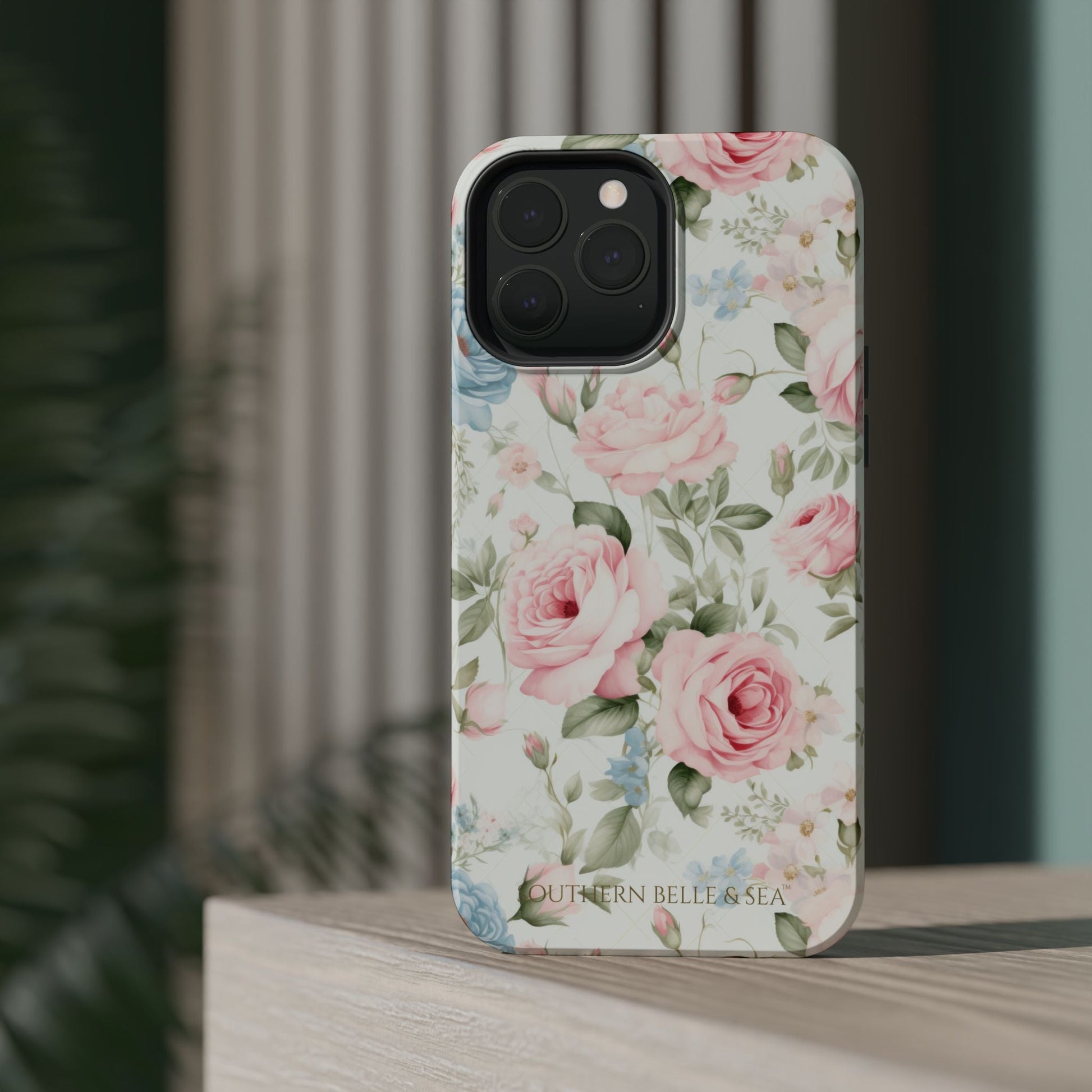 Garden Grace Floral Magnetic iPhone Case — Garden Grace Series | Southern Belle & Sea™ - Southern Belle & Sea