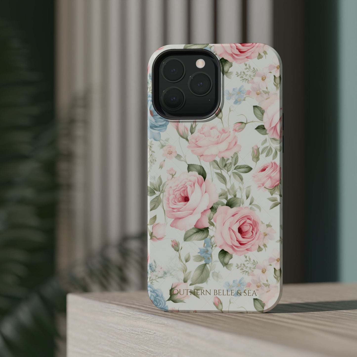 Garden Grace Floral Magnetic iPhone Case — Garden Grace Series | Southern Belle & Sea™ - Southern Belle & Sea