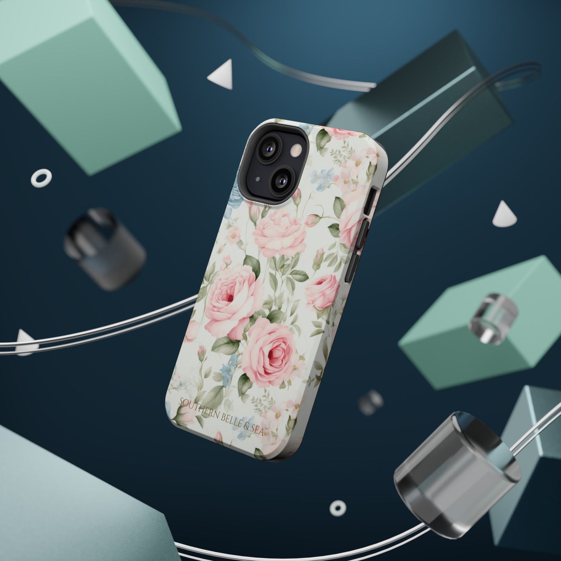 Garden Grace Floral Magnetic iPhone Case — Garden Grace Series | Southern Belle & Sea™ - Southern Belle & Sea