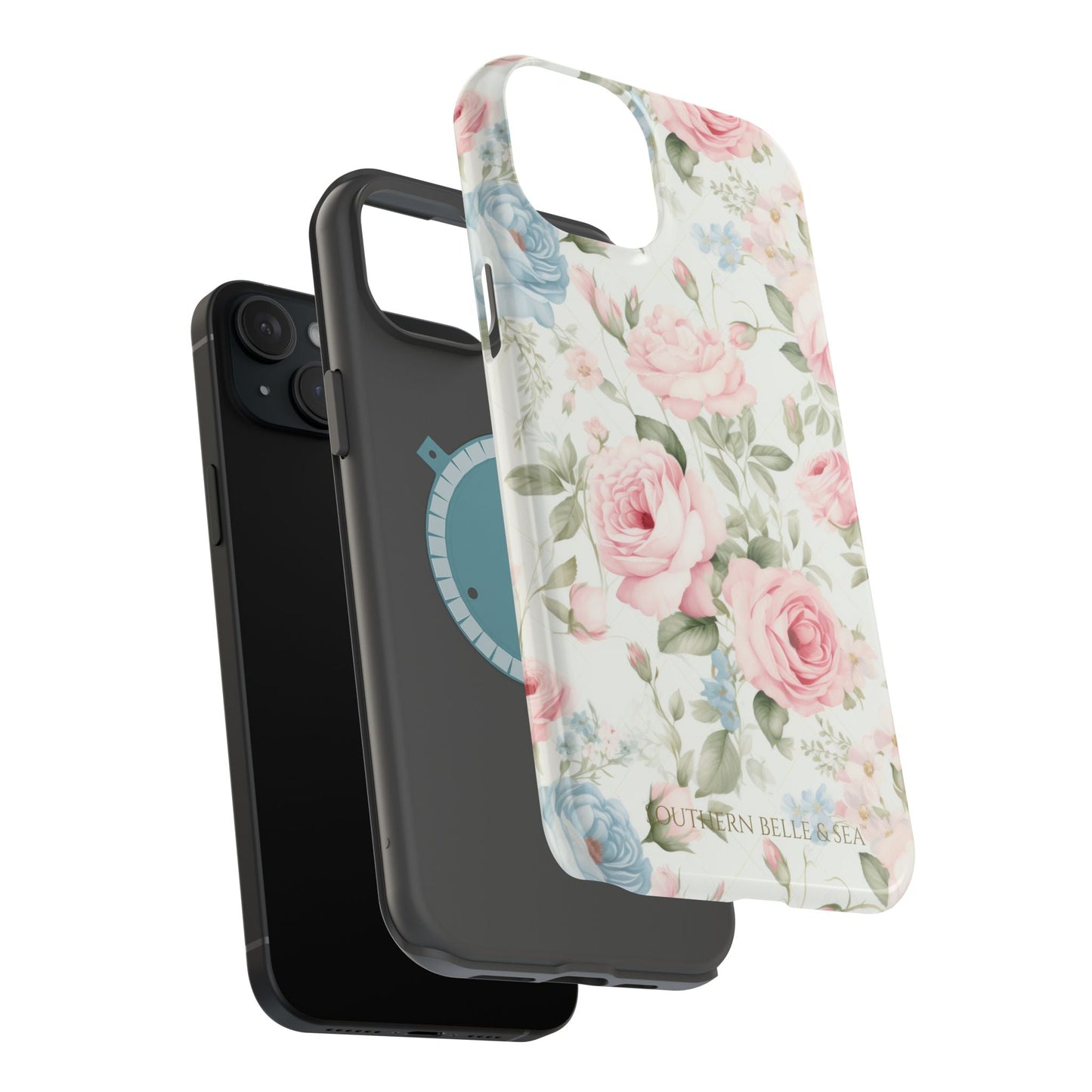 Garden Grace Floral Magnetic iPhone Case — Garden Grace Series | Southern Belle & Sea™ - Southern Belle & Sea