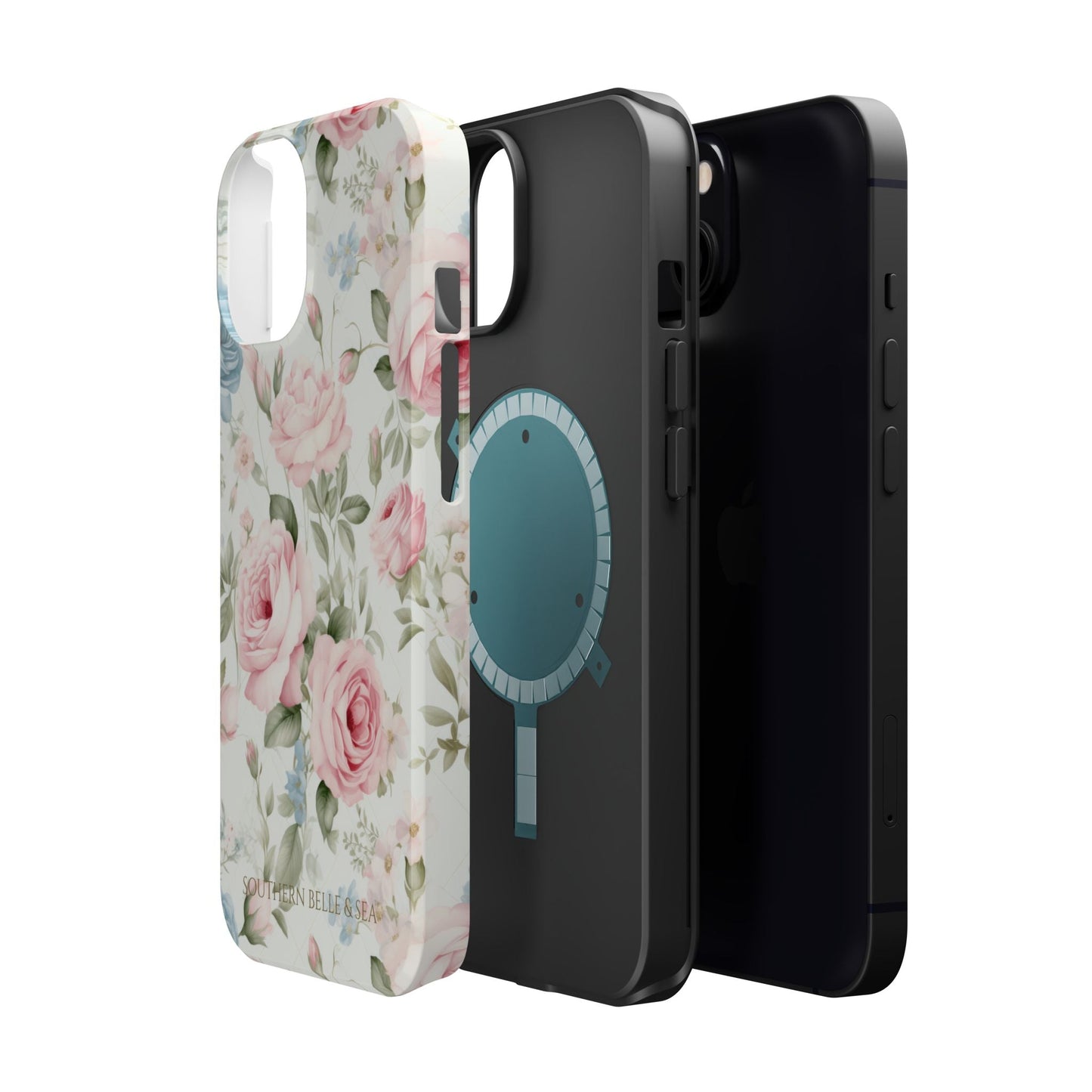 Garden Grace Floral Magnetic iPhone Case — Garden Grace Series | Southern Belle & Sea™ - Southern Belle & Sea